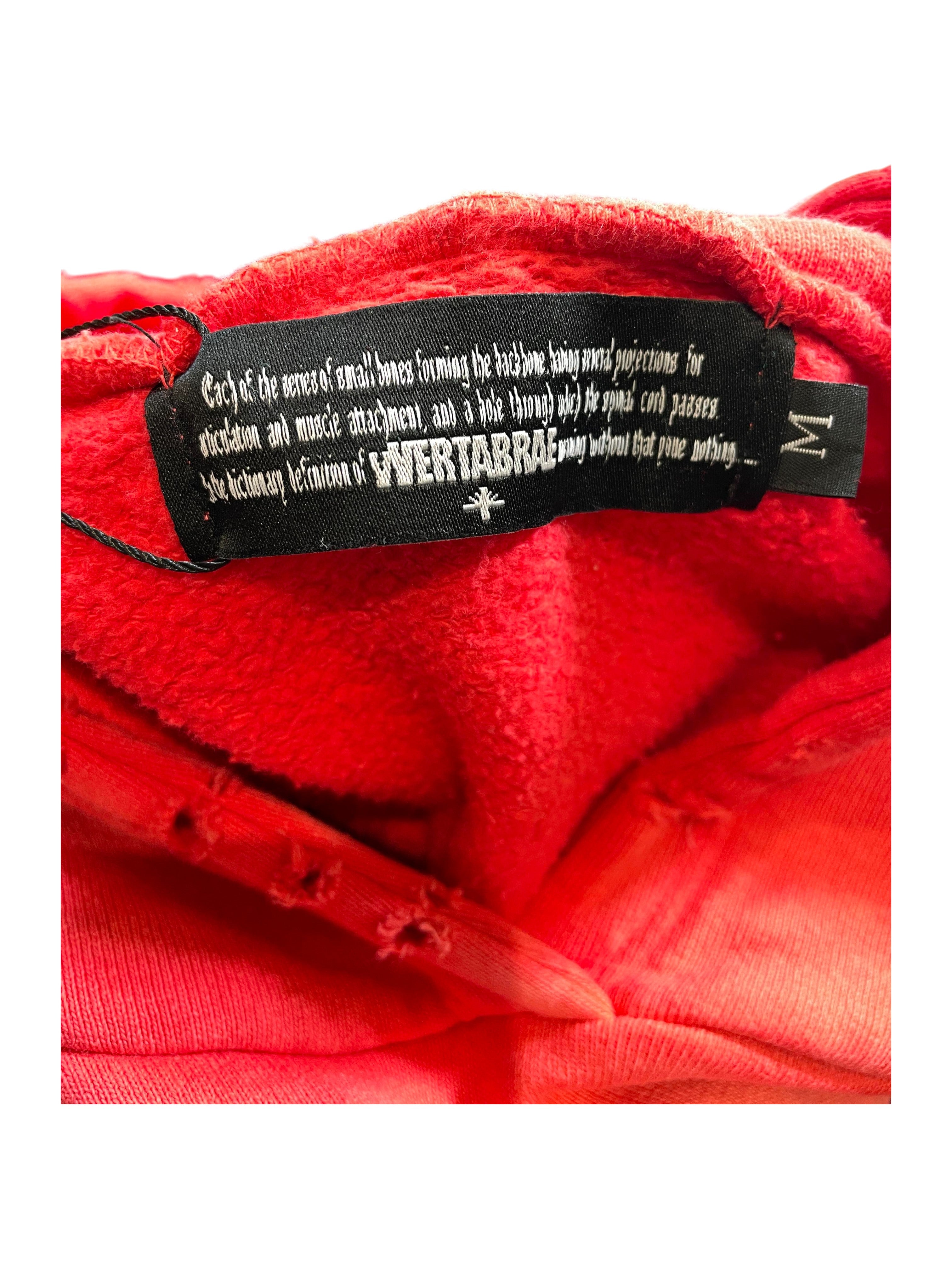 Vertabrae Patch Red Hoodie