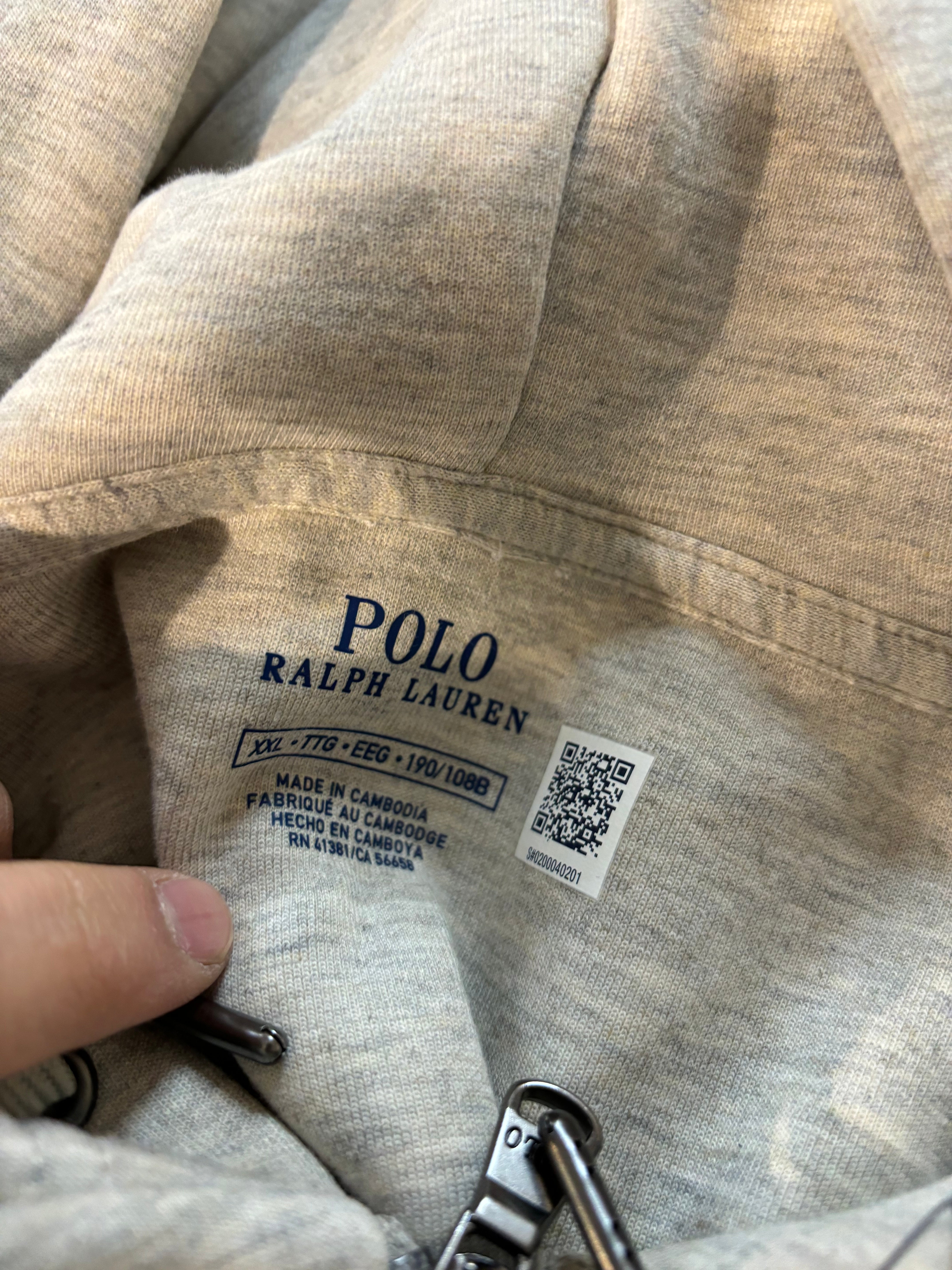 Polo Zip Up grey New XXL With Tags
