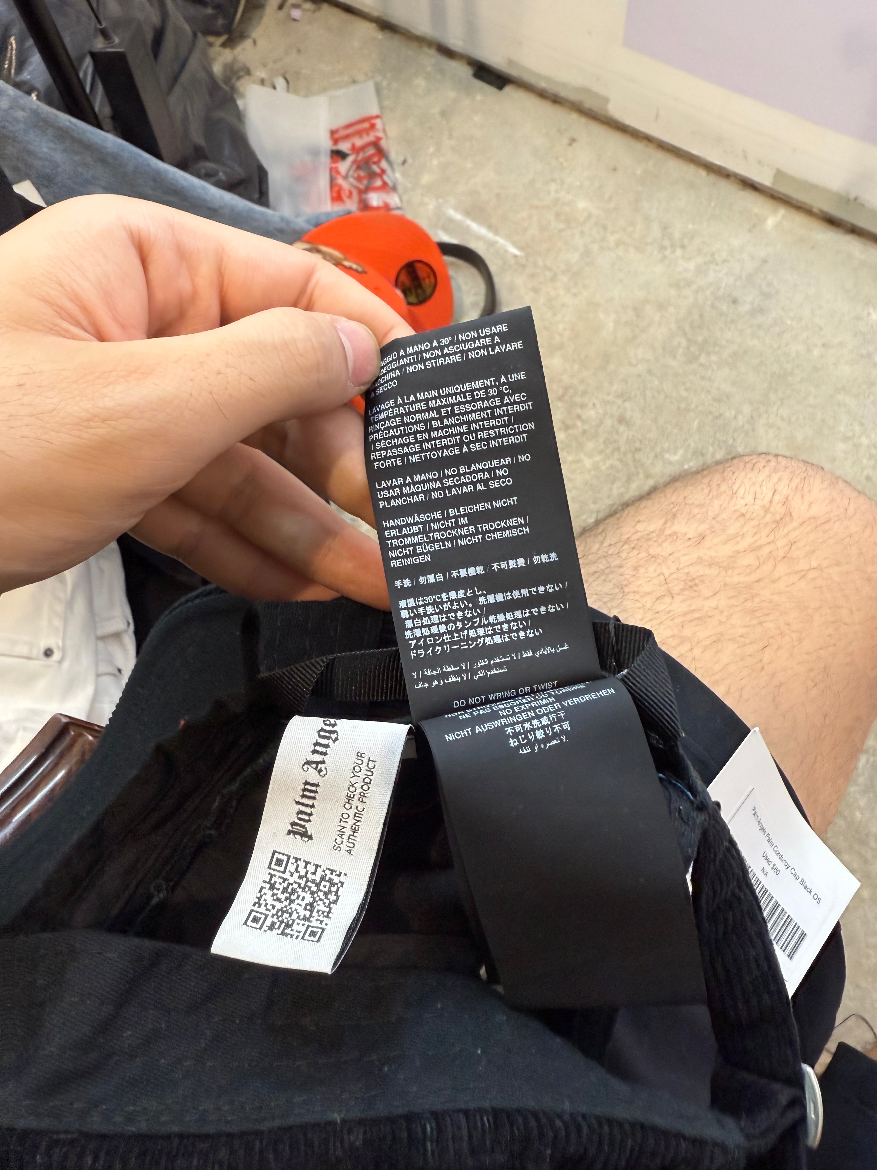 Palm Angels Corduroy Black Cap