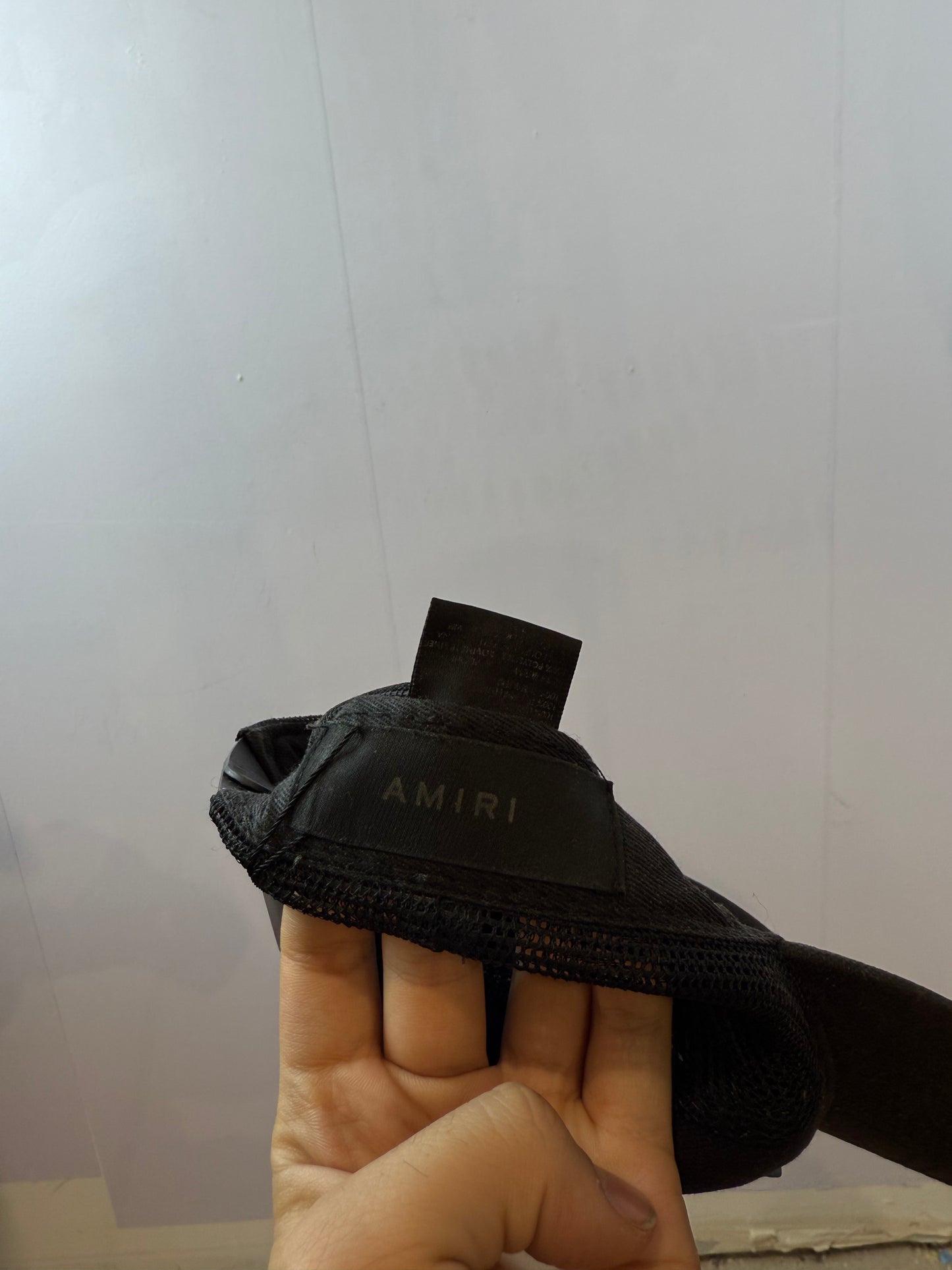 Amiri Black & Blue 3 Star Trucker Hat