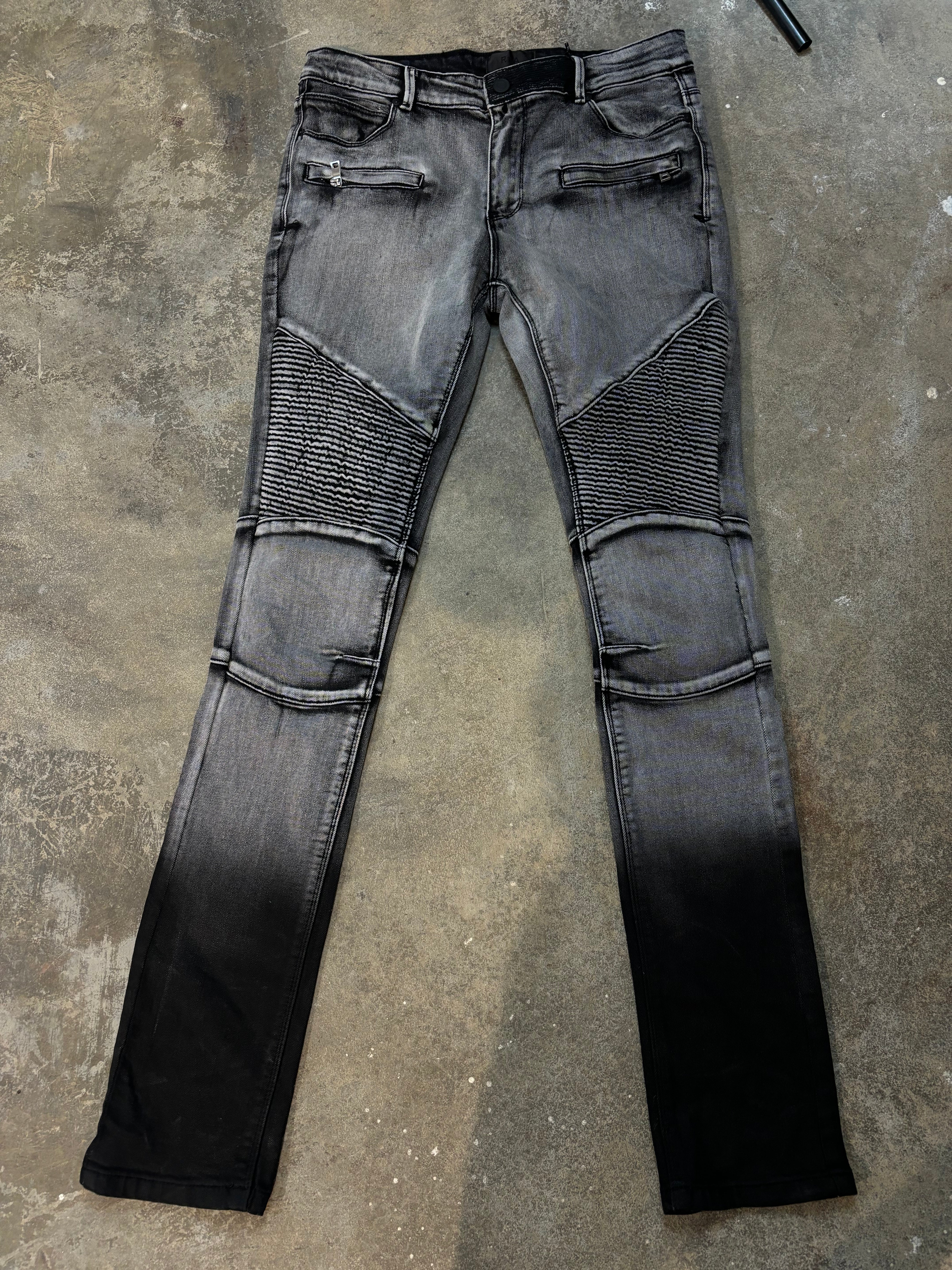 RTA Knee Patch Denim Grey New 29 With Tags