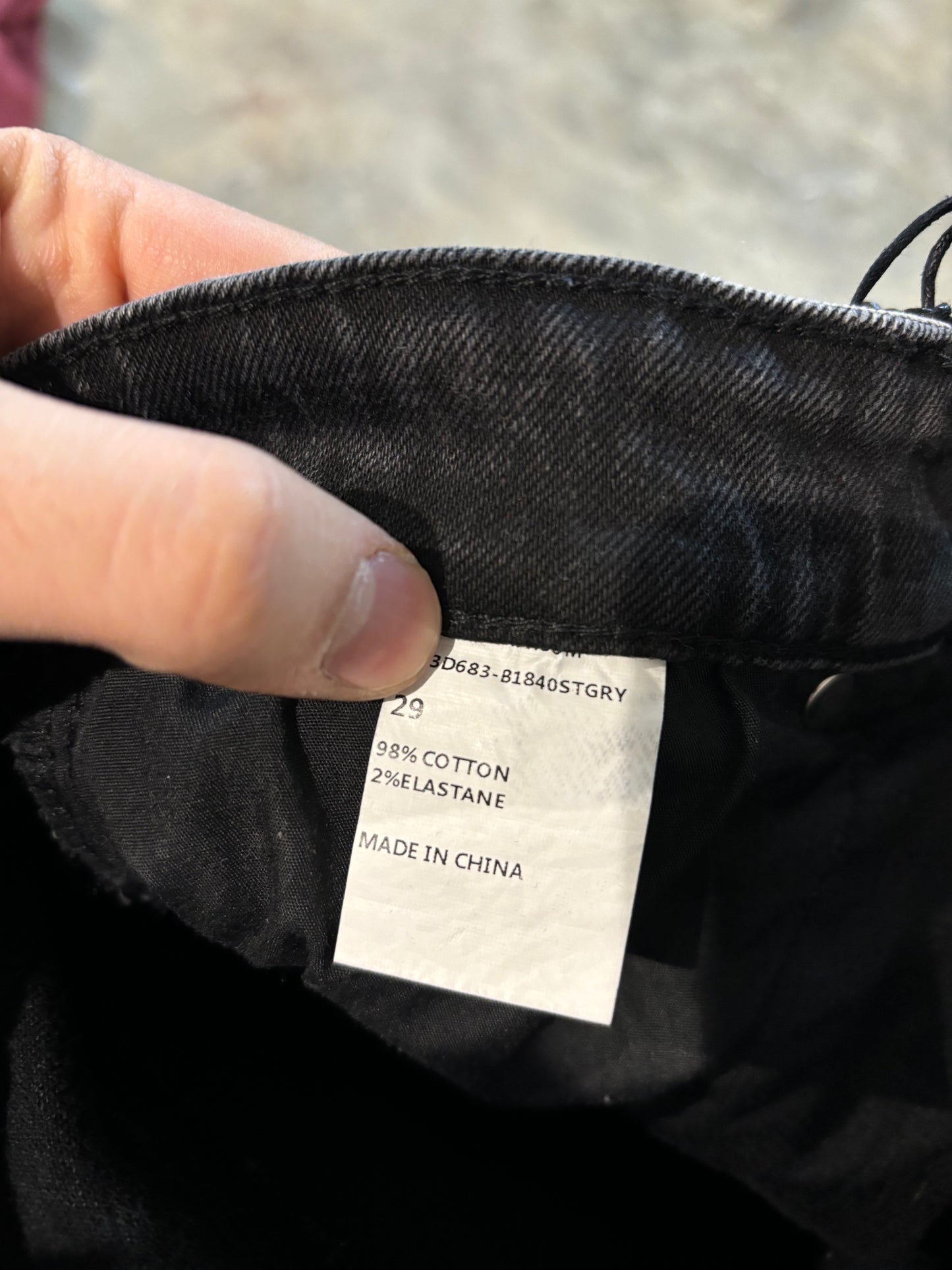 RTA Knee Patch Denim Grey New 29 With Tags