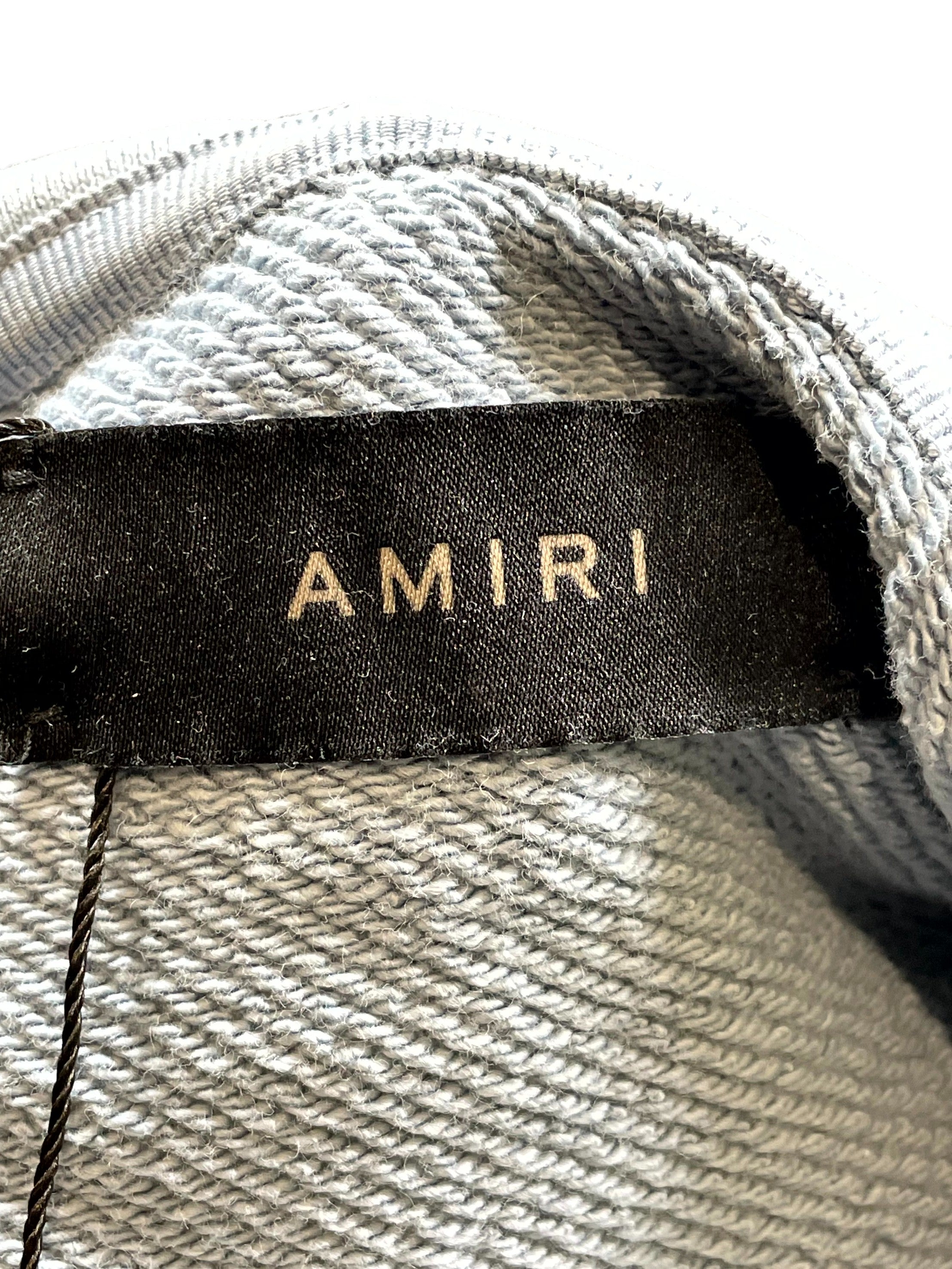 Amiri Vine Logo Baby Blue & White Hoodie
