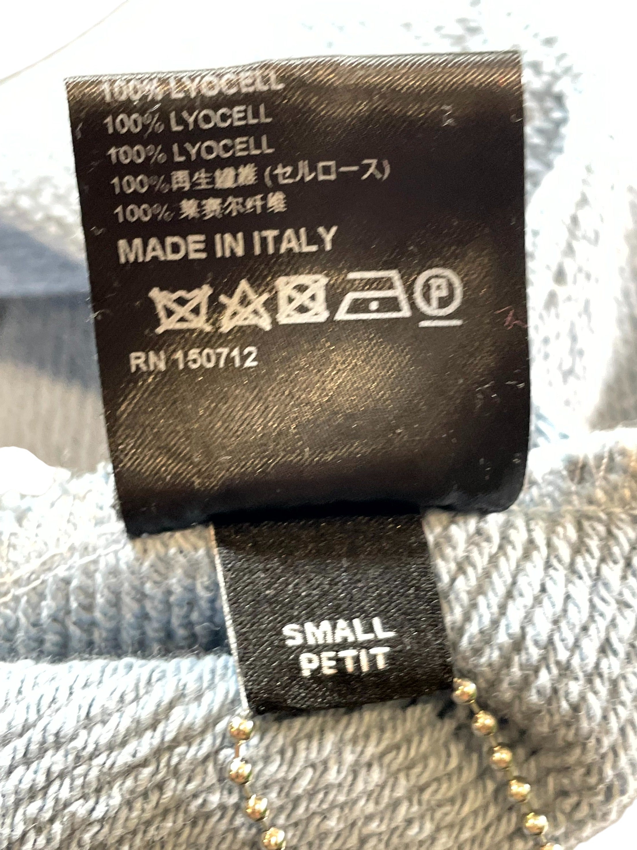 Amiri Vine Logo Baby Blue & White Hoodie