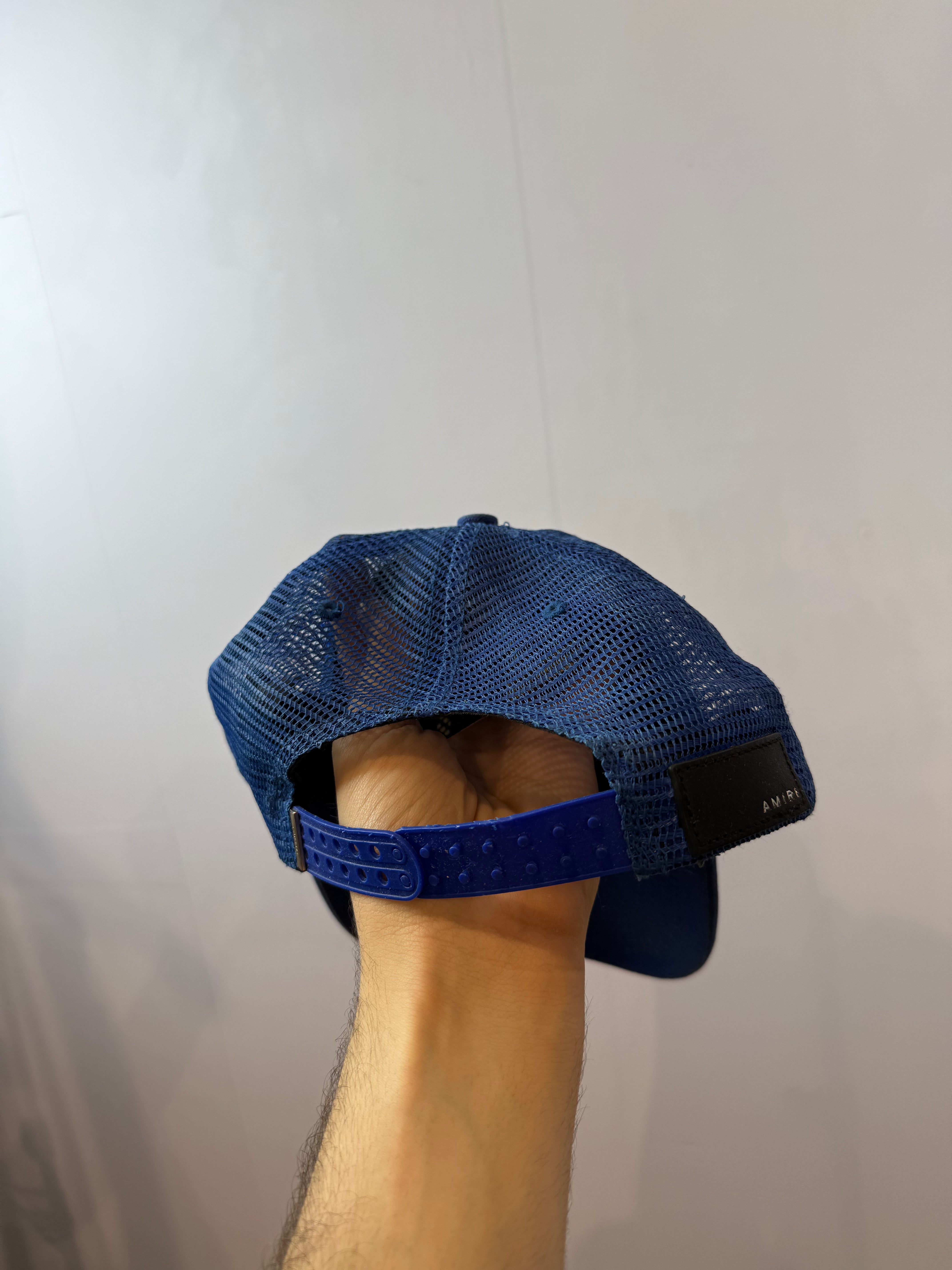 Amiri 3 Star Blue Trucker Hat