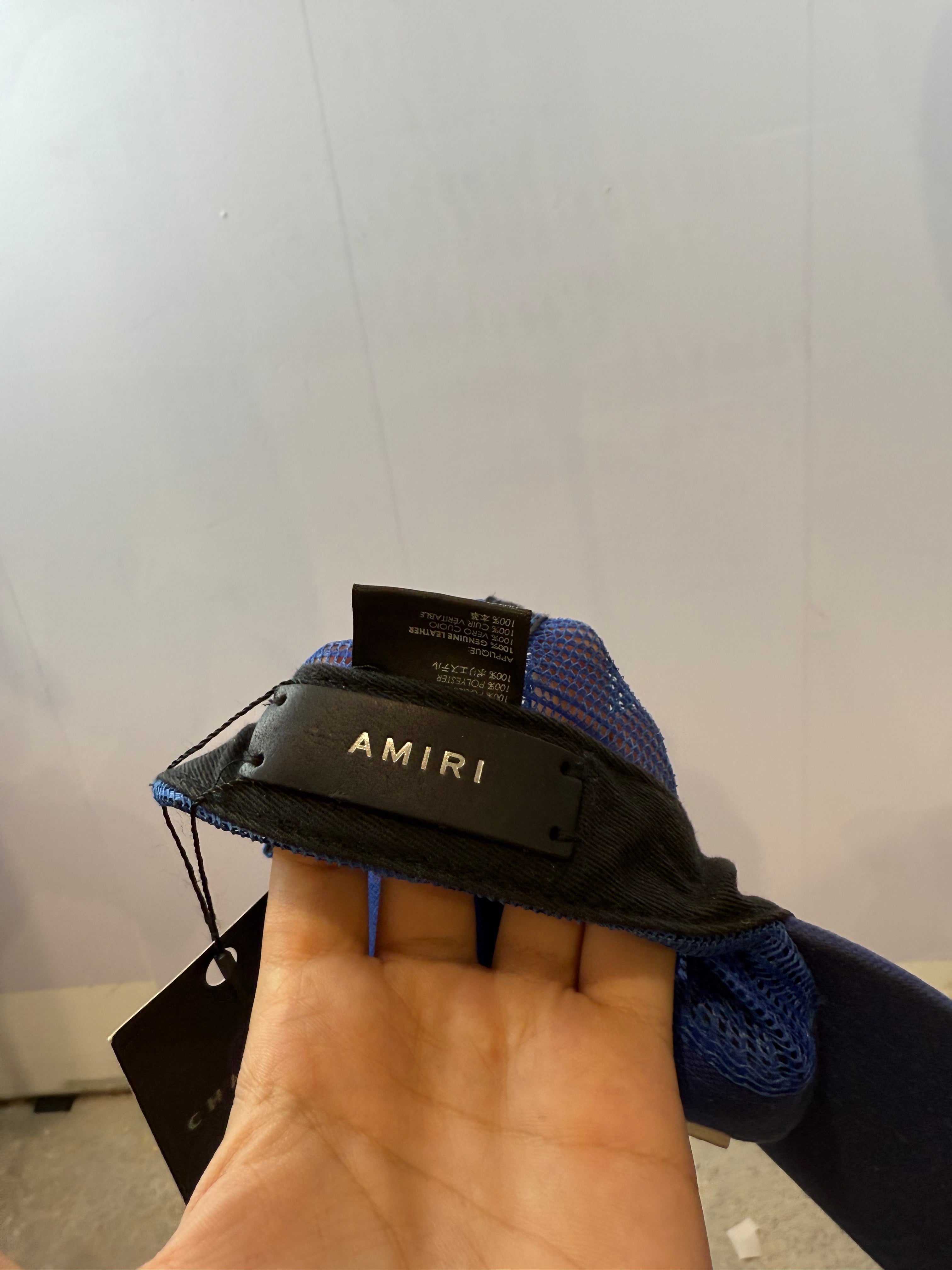 Amiri 3 Star Blue Trucker Hat