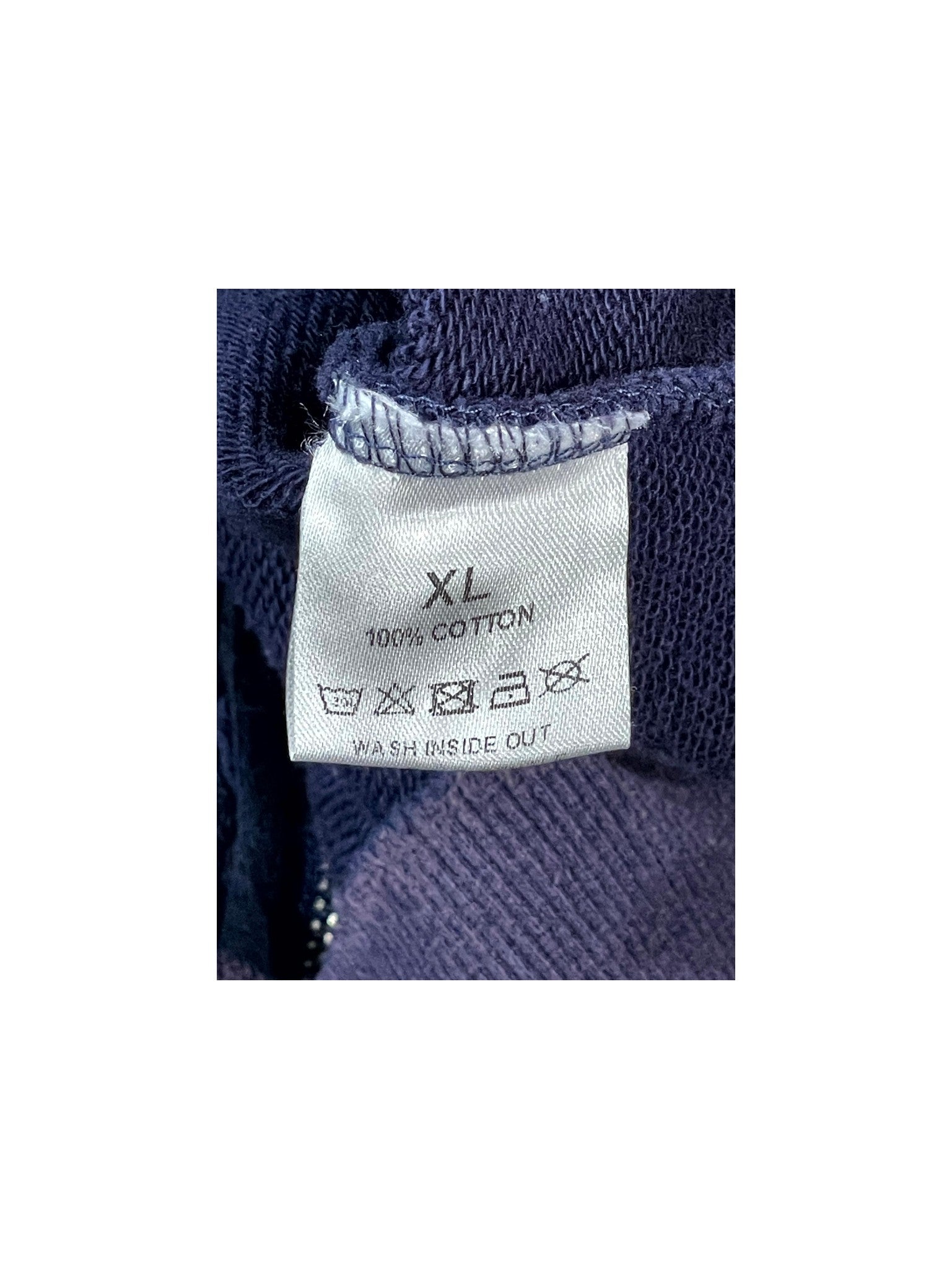 Vale Distressed Zip Up Purple Hoodie