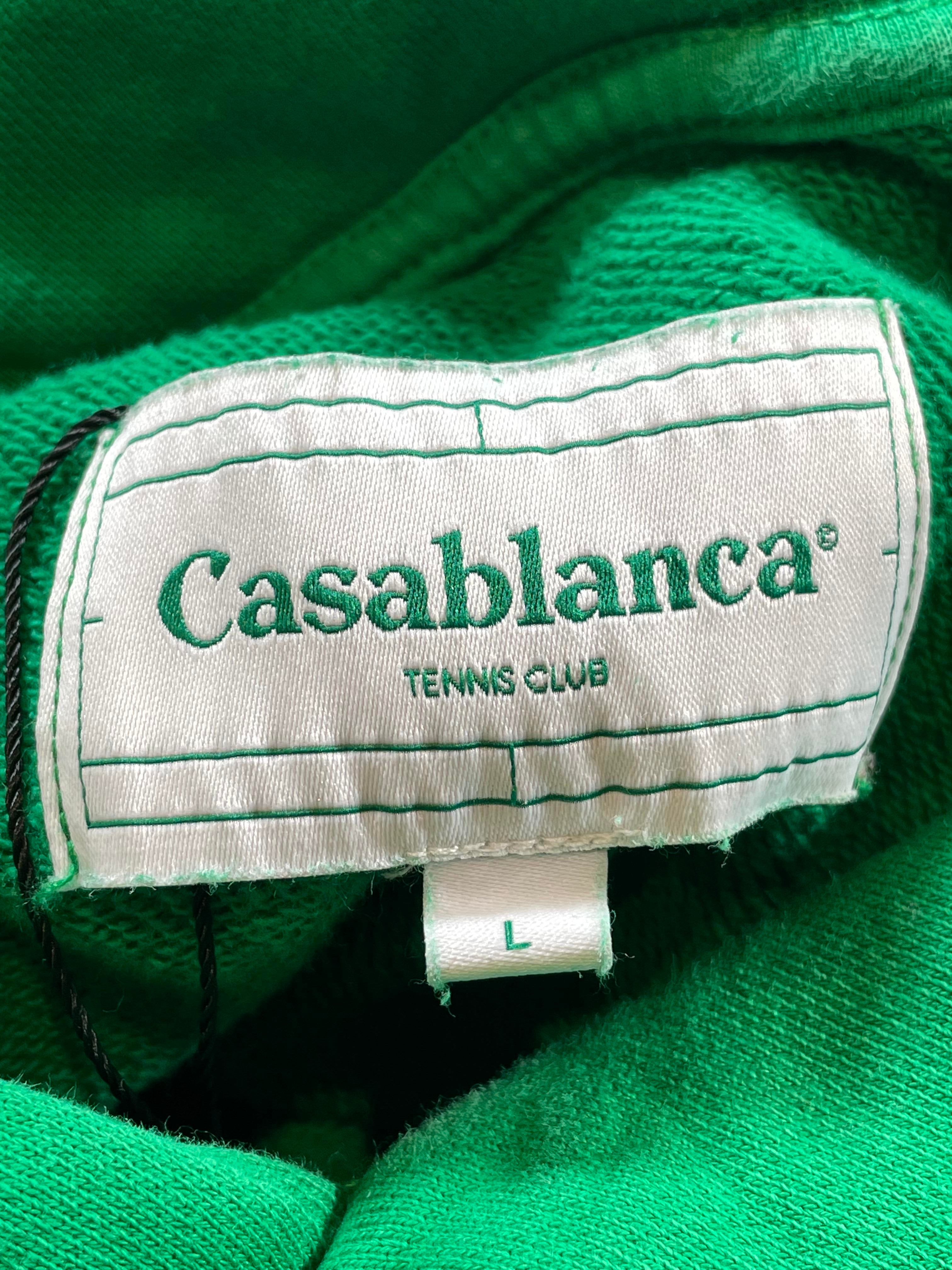 Casablanca Silk Scarf Logo Green Hoodie