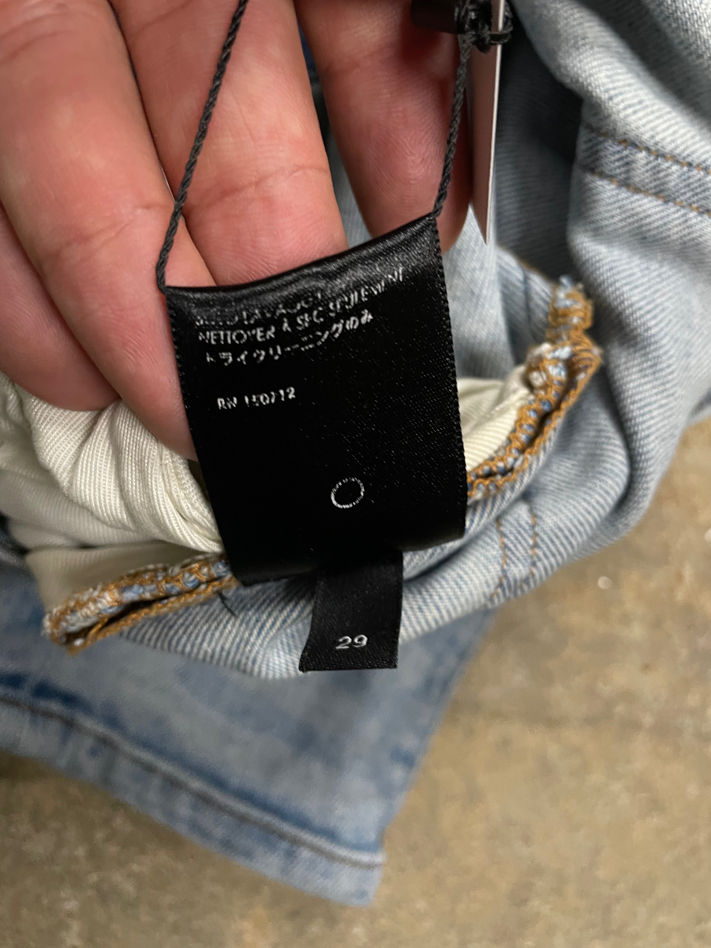 Amiri "MX1" Paisley Patch Light Wash Jeans