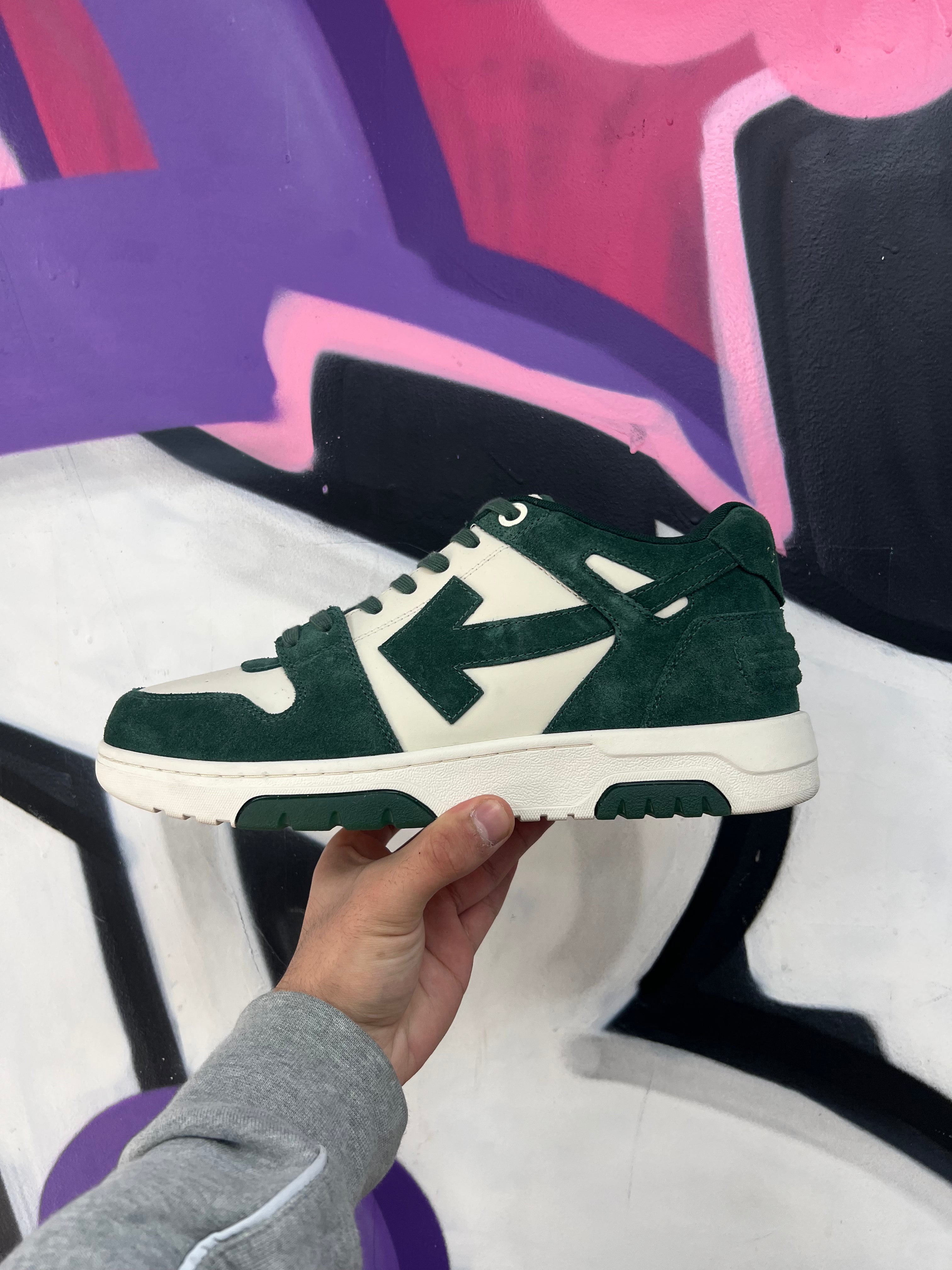 Off White Out of Office Dark Green Sneakers