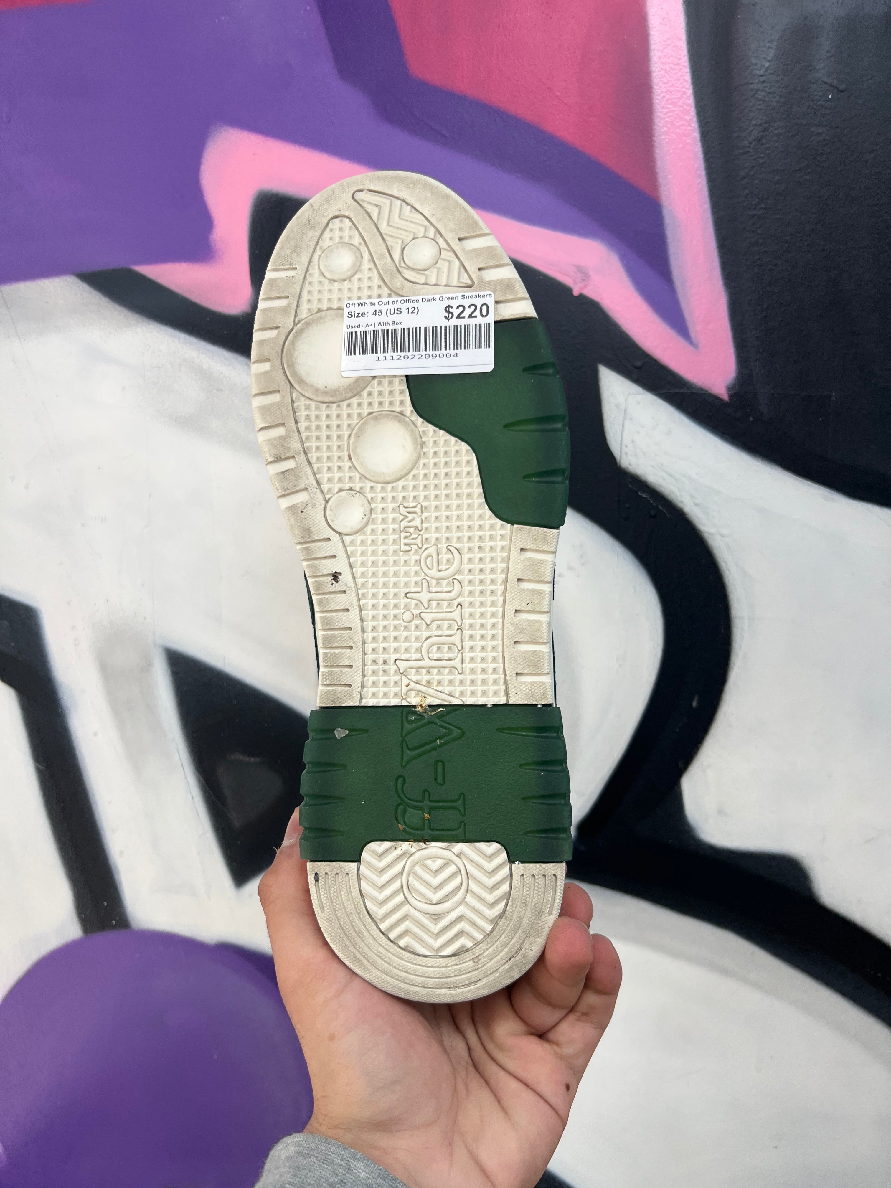 Off White Out of Office Dark Green Sneakers