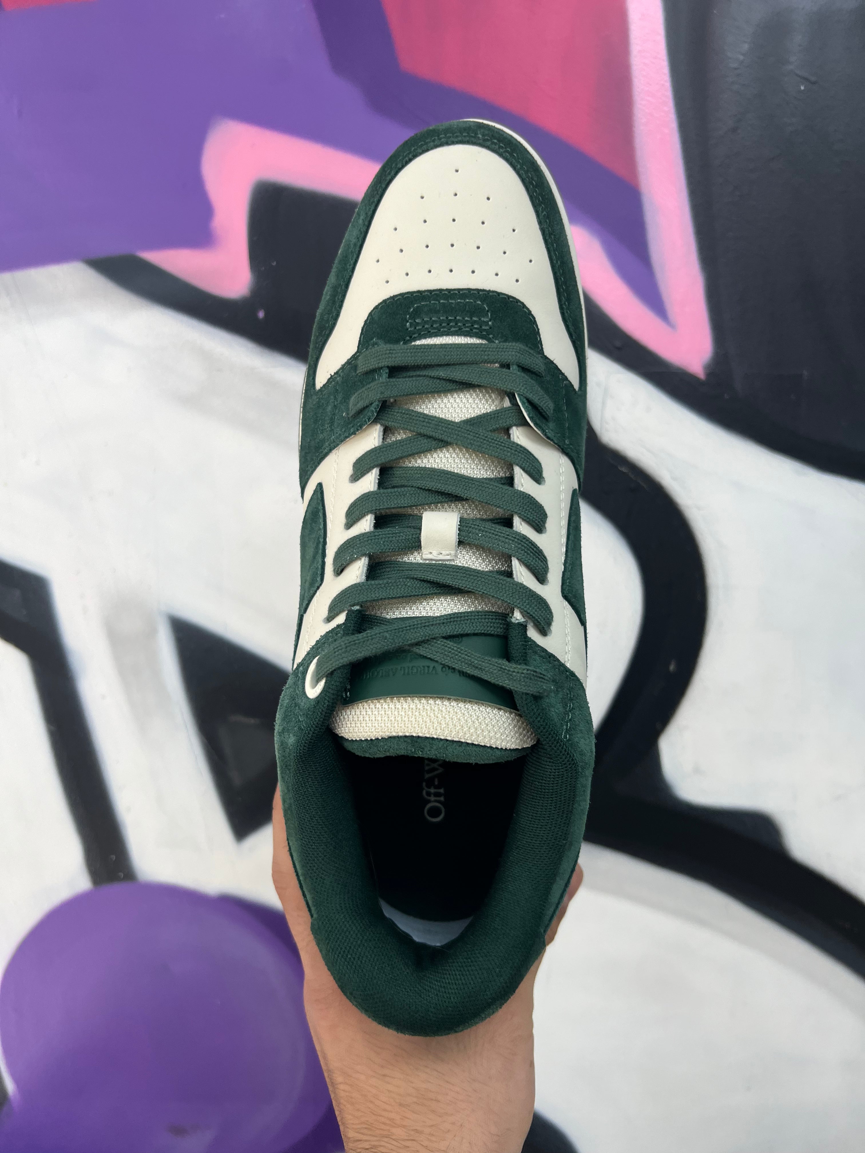 Off White Out of Office Dark Green Sneakers