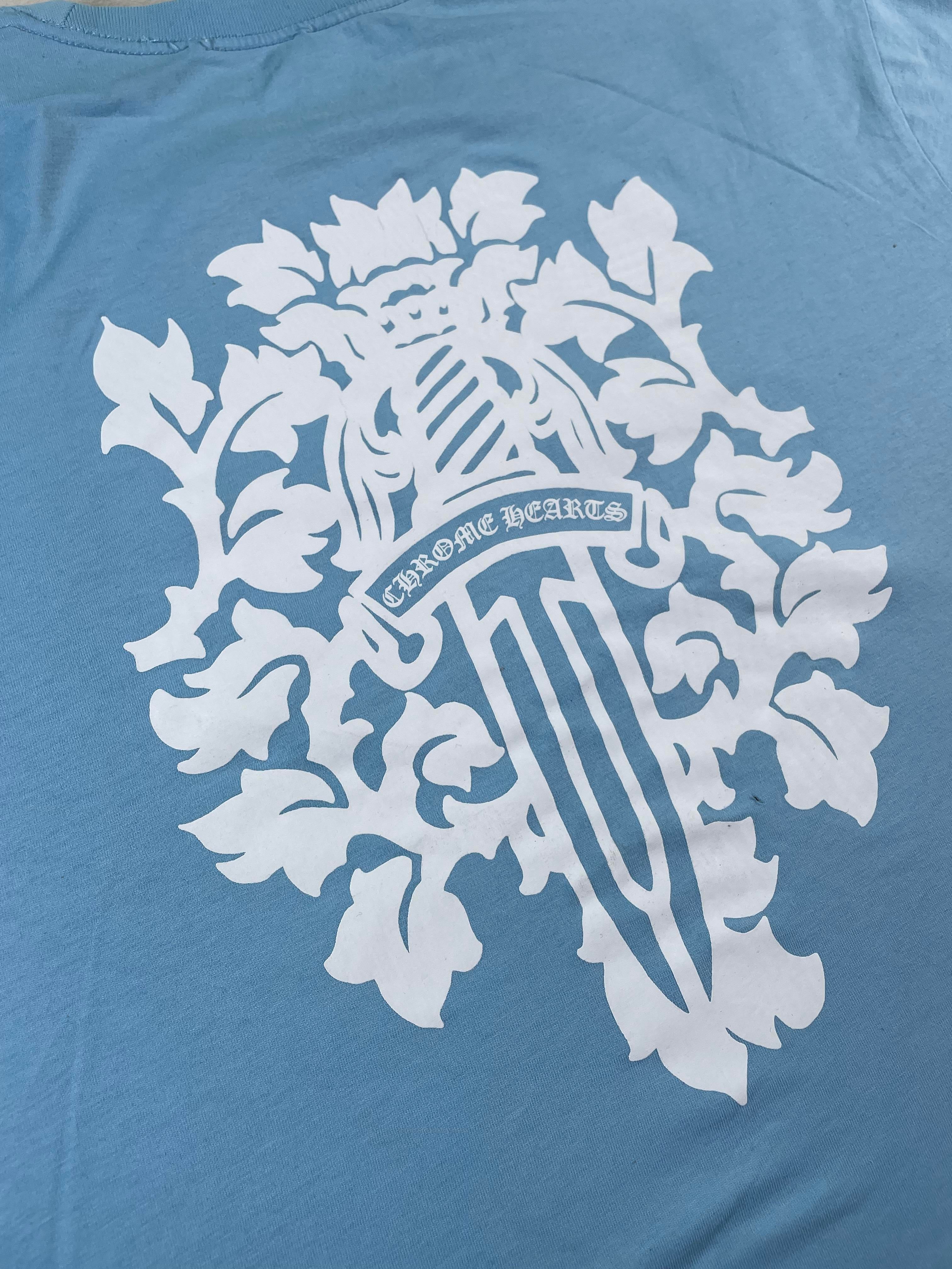 Chrome Hearts 'Miami Art Basel Vine Dagger' Baby Blue Tee