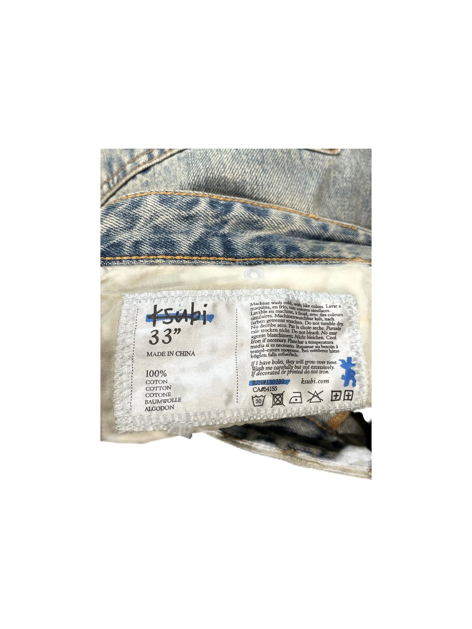 Ksubi Double Knee Light Wash Jeans