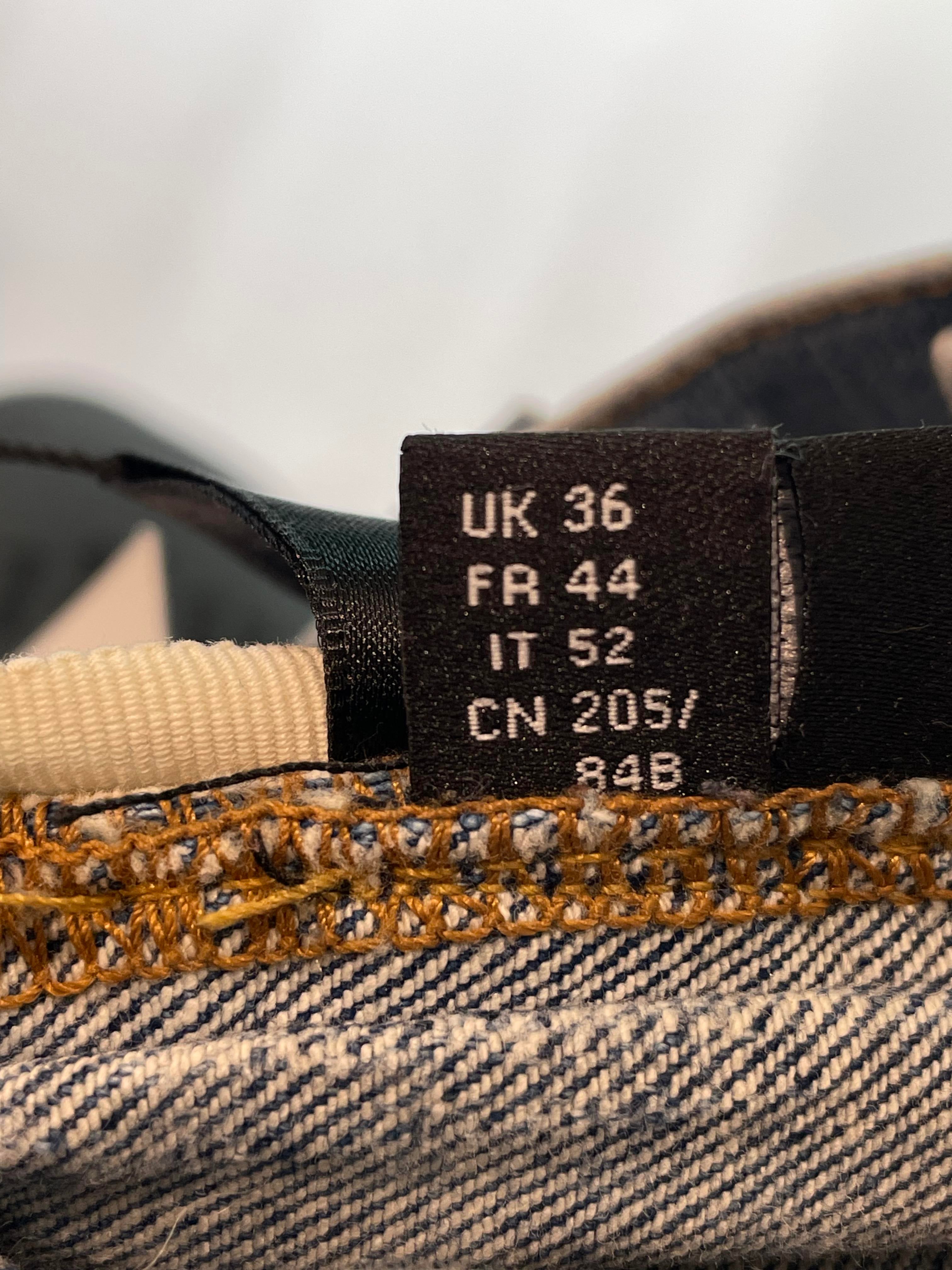 Amiri Burgundy & Blue Plaid Patch Light Wash Jeans