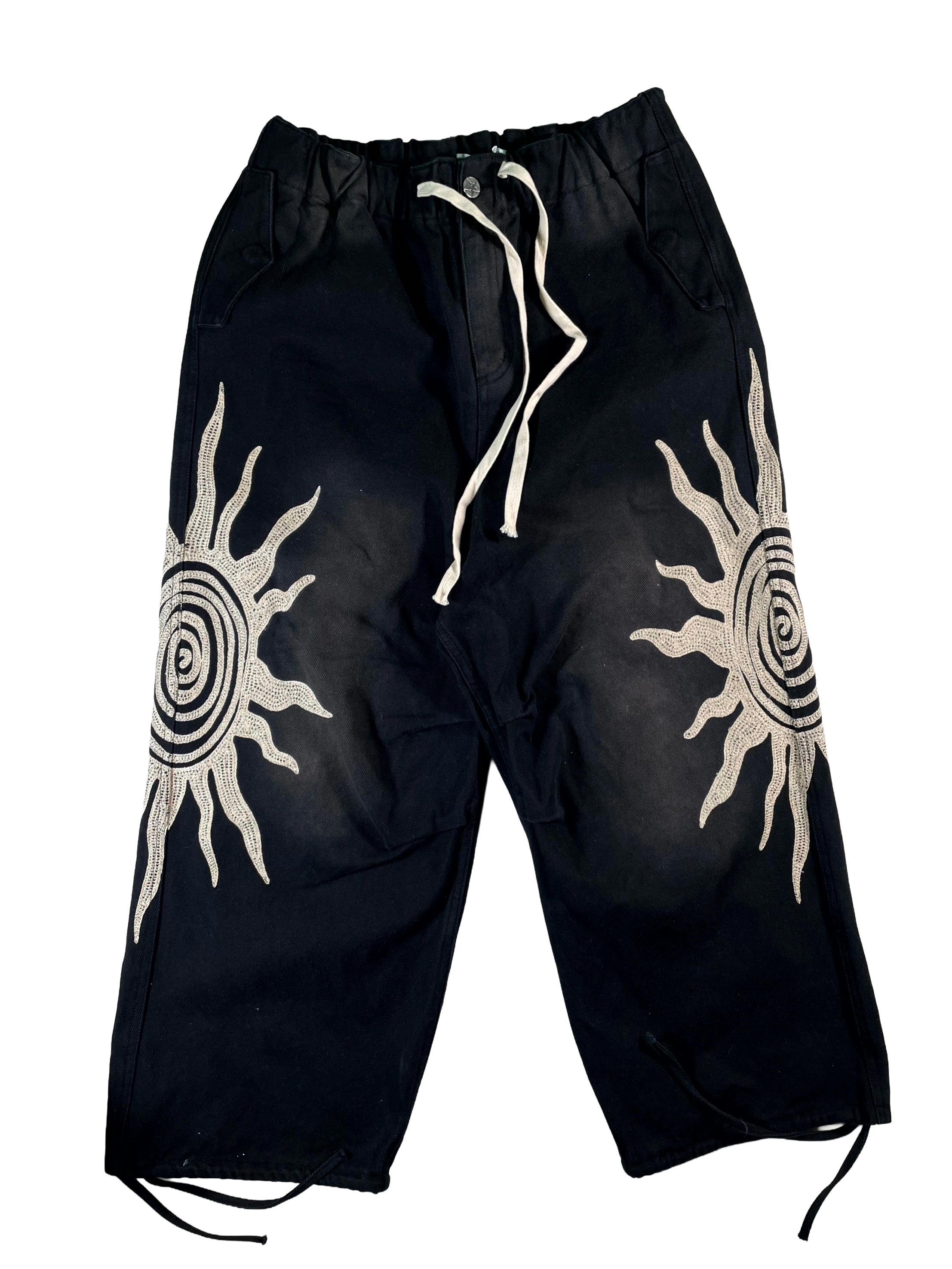 Vale Sun Logo Cargo Black Pants