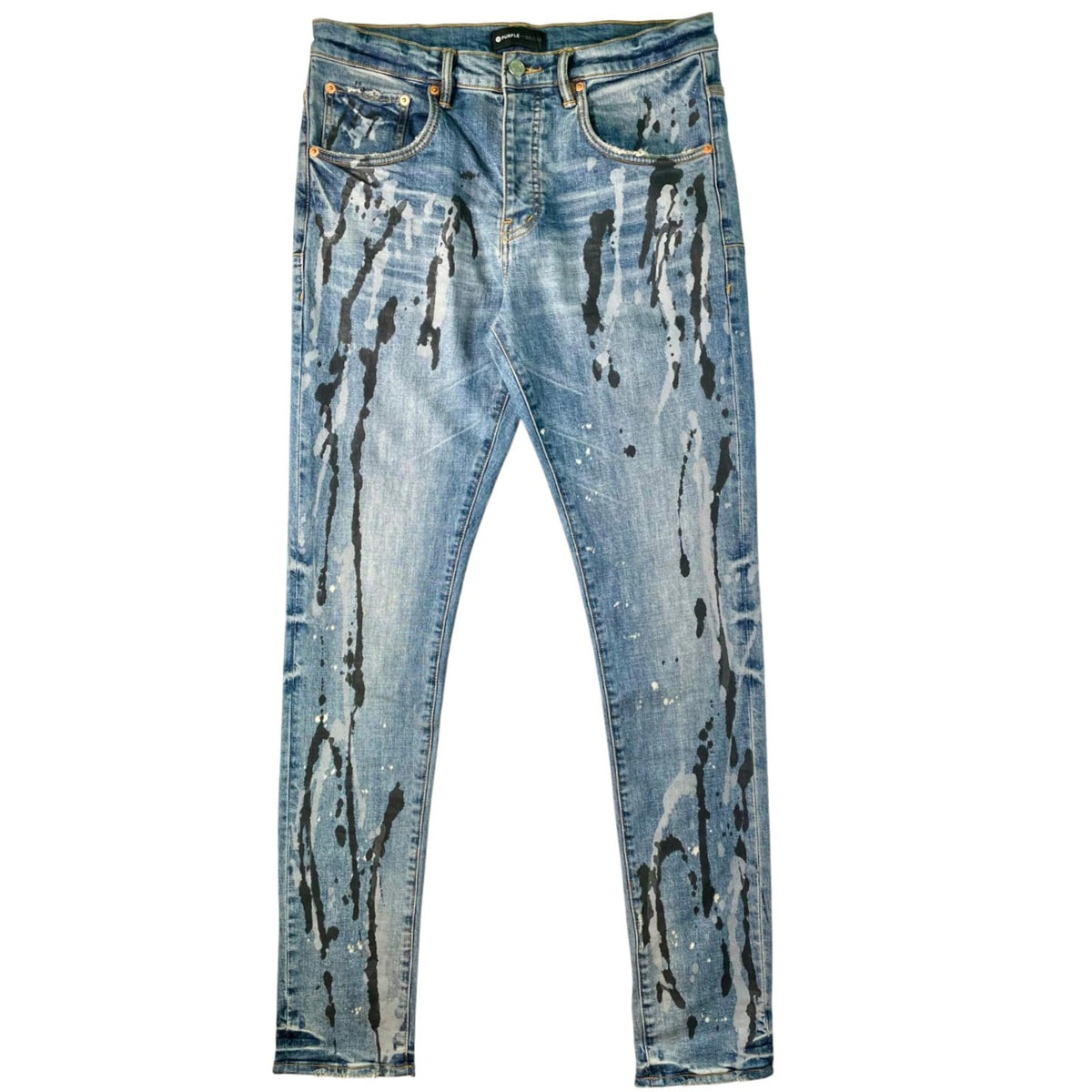 Purple Brand Splatter Light Wash & Black Jeans
