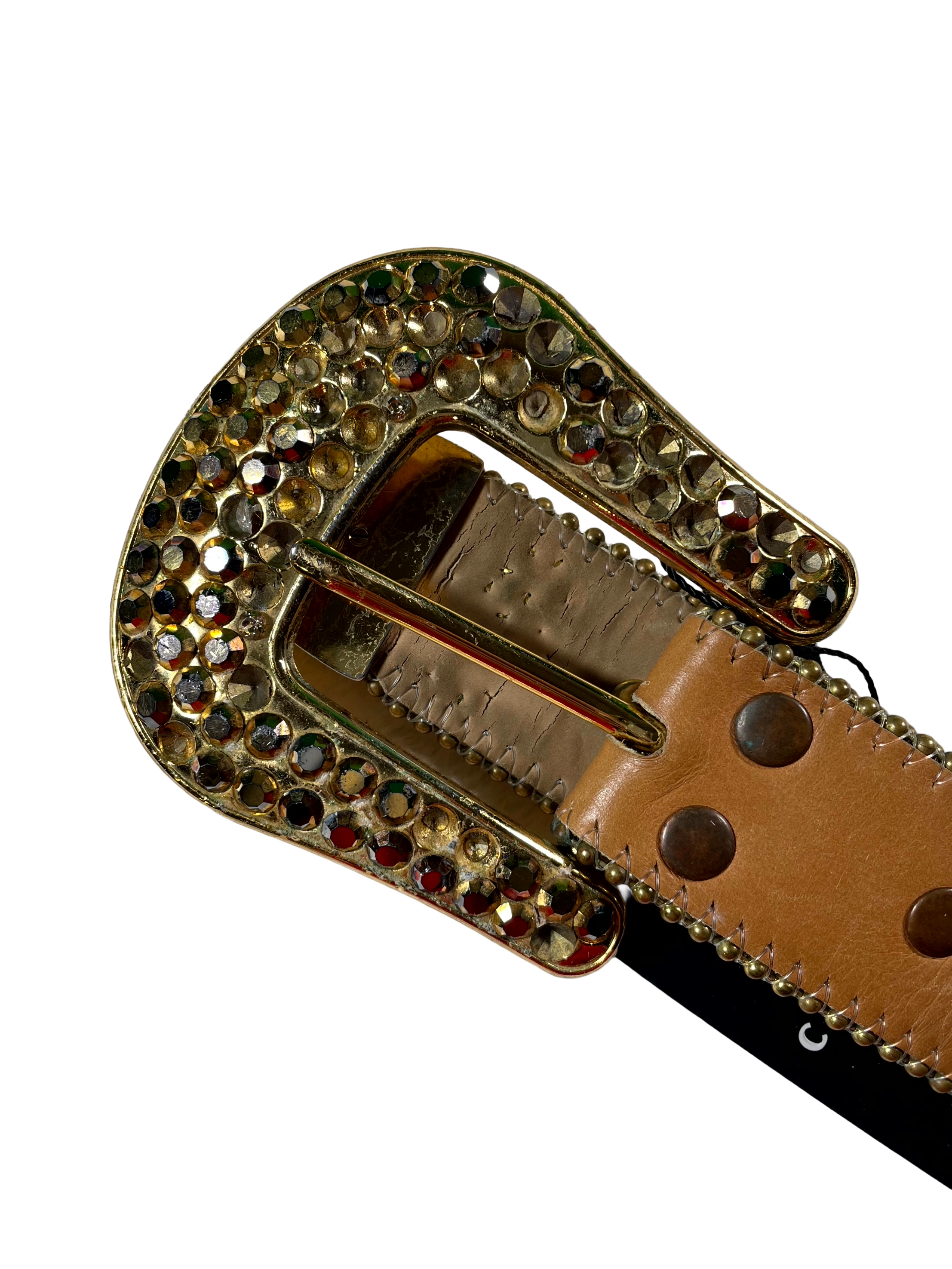 BB Simon Cowboy Tan Gold (Missing Studs) Belt