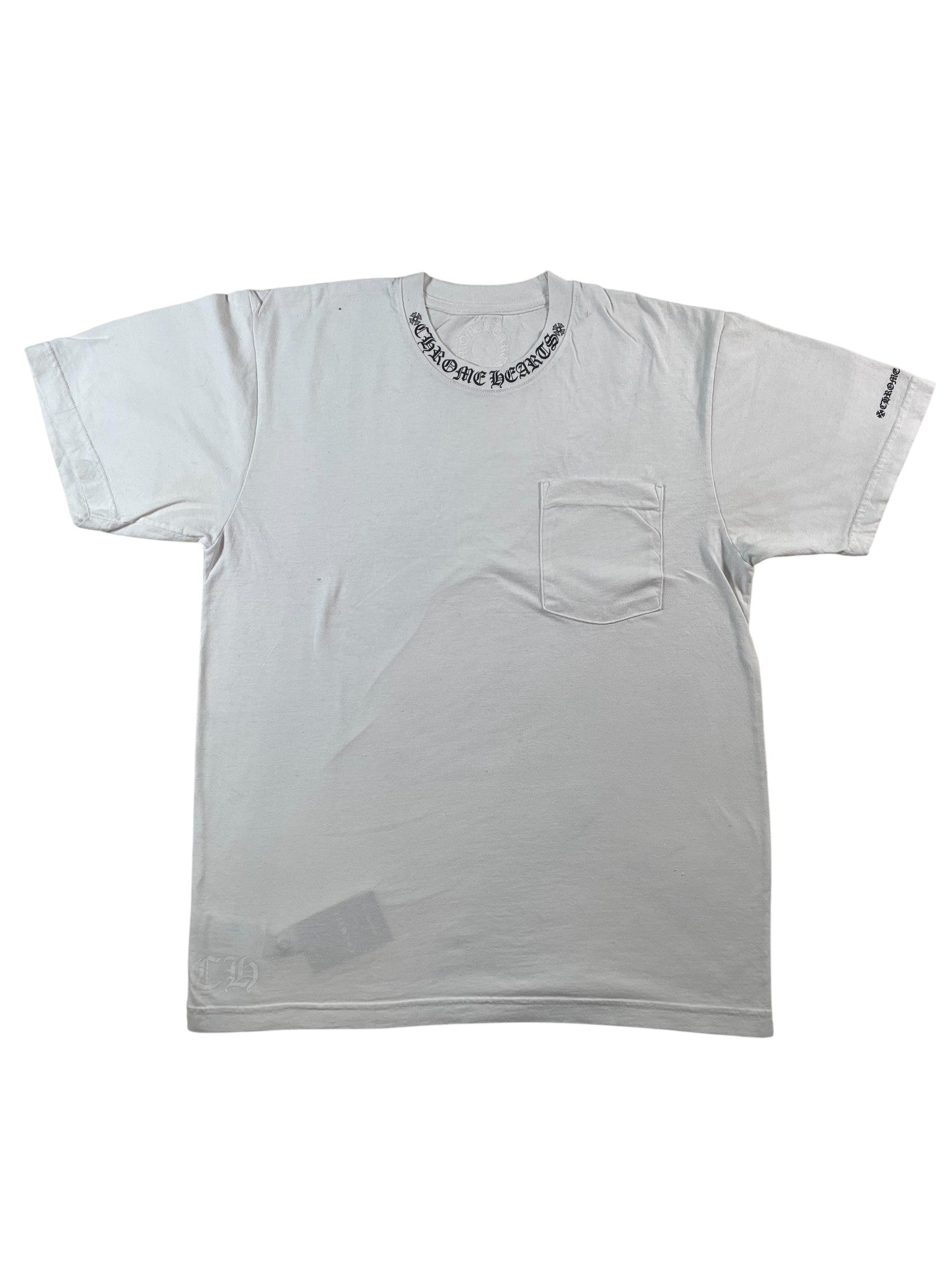 Chrome Hearts Neck Logo White Tee