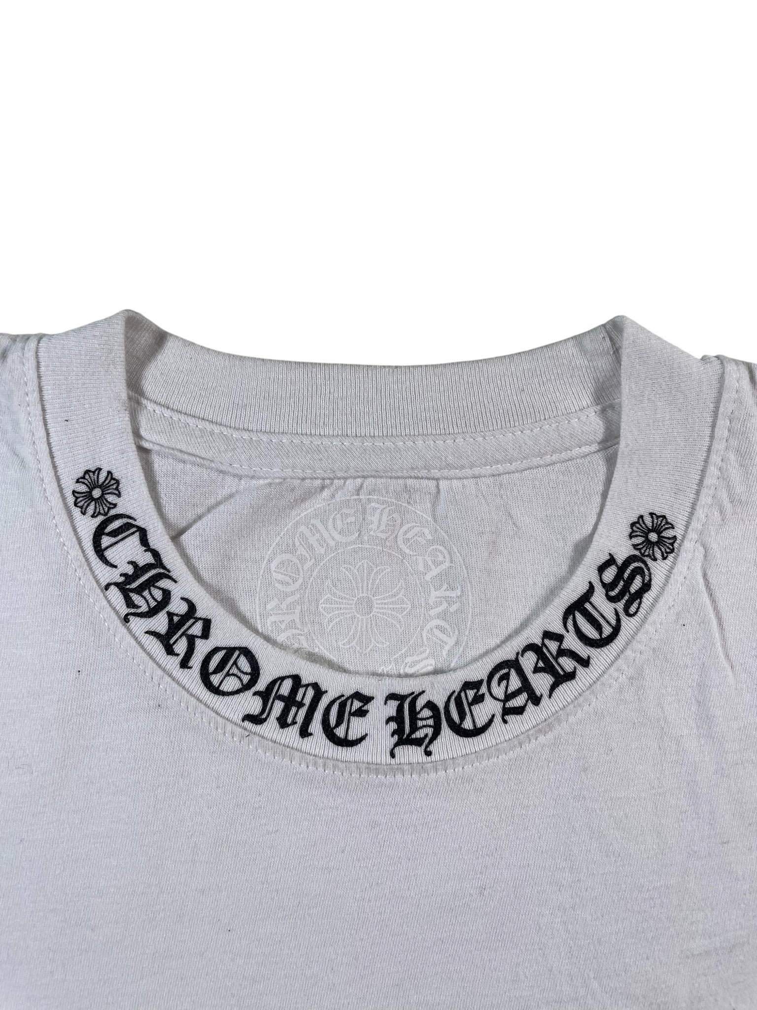 Chrome Hearts Neck Logo White Tee