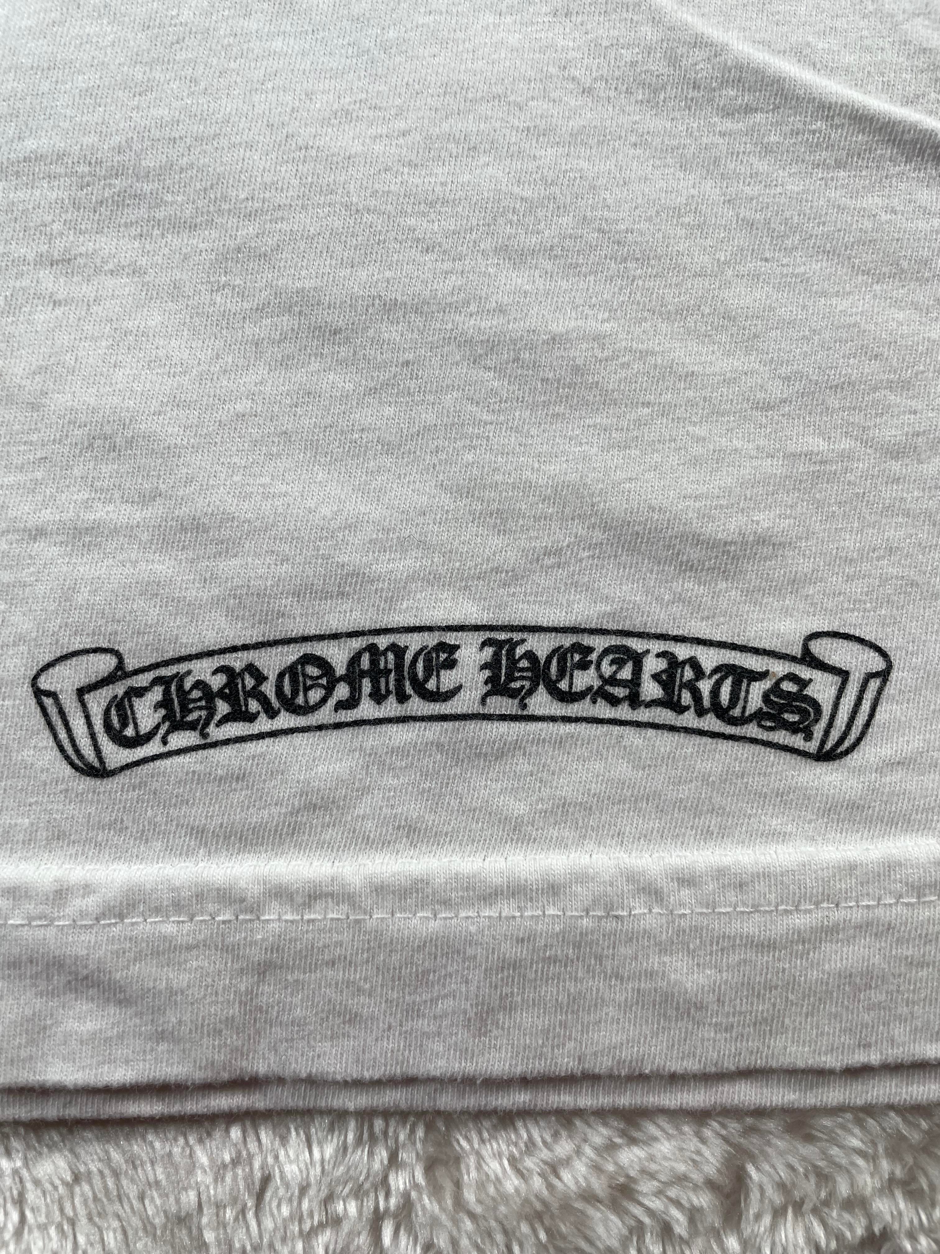 Chrome Hearts Neck Logo White Tee