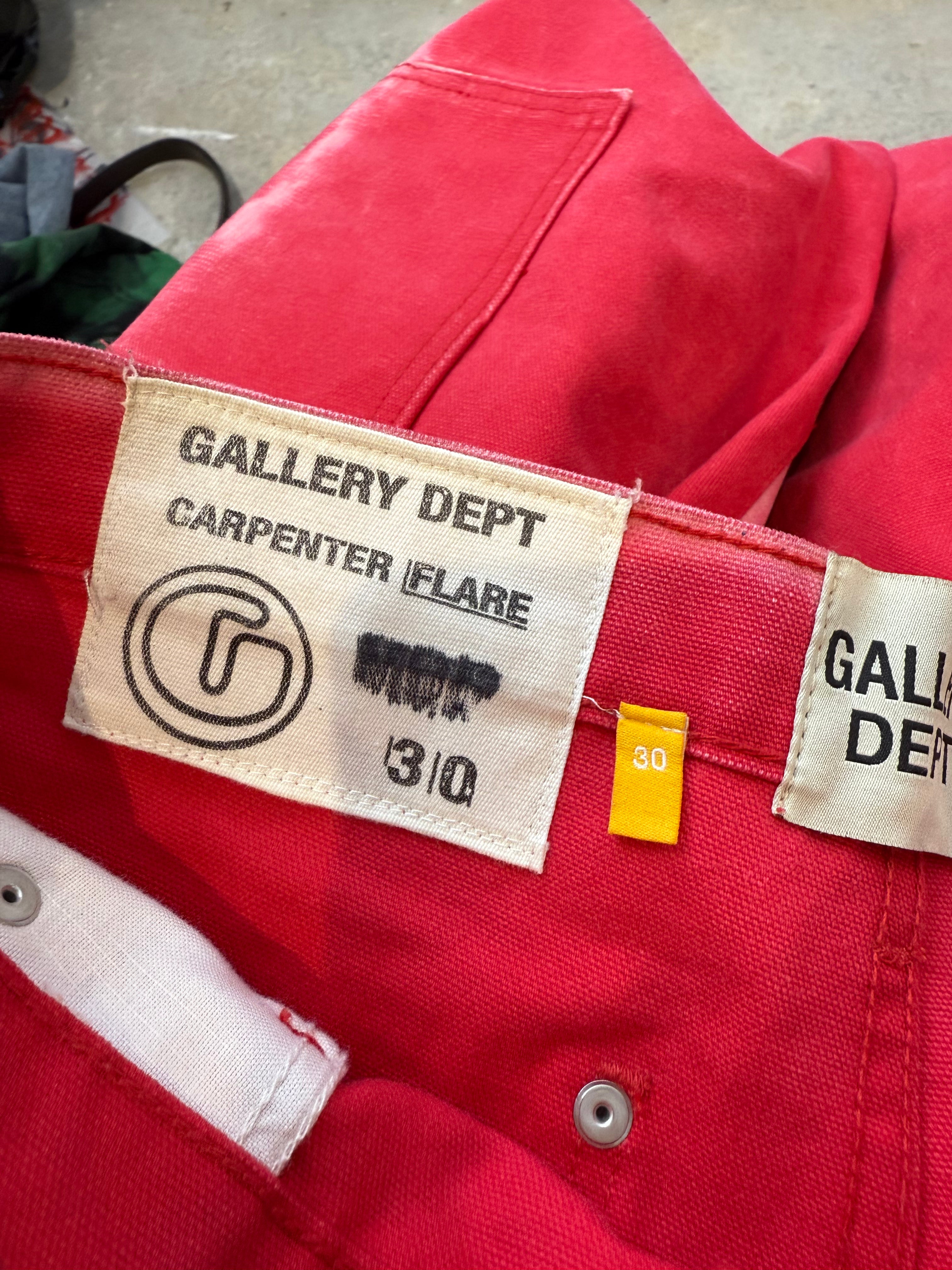 Gallery Dept Red Flare Carpenter Pants