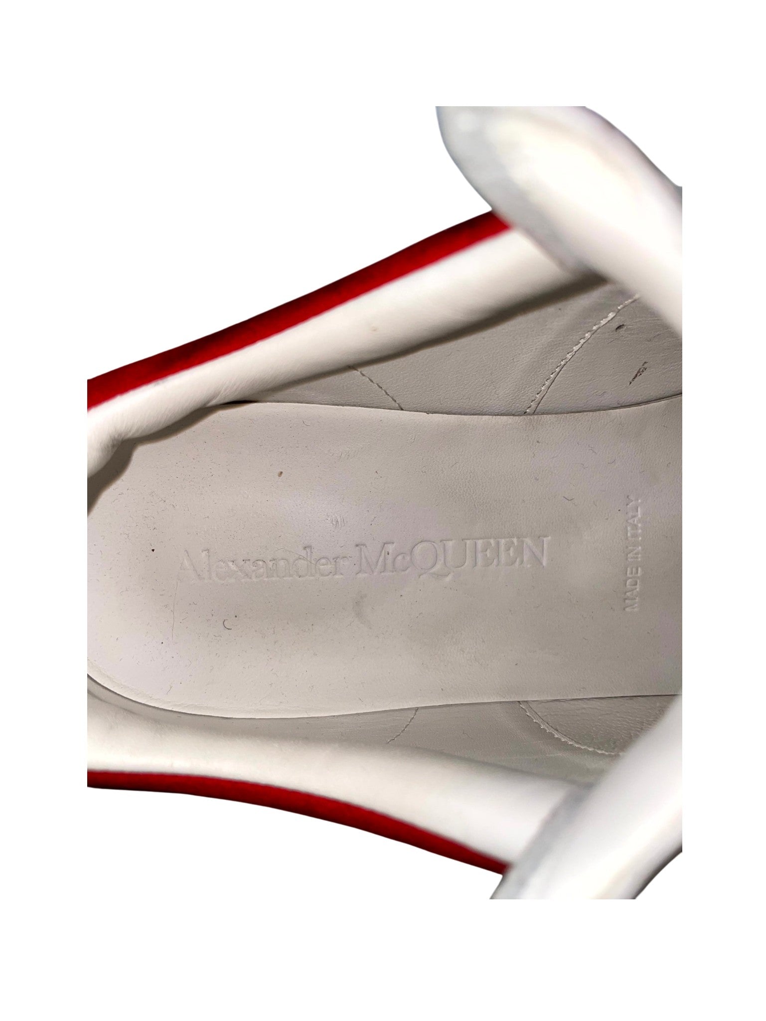 Alexander Mcqueen White & Lust Red Sneakers