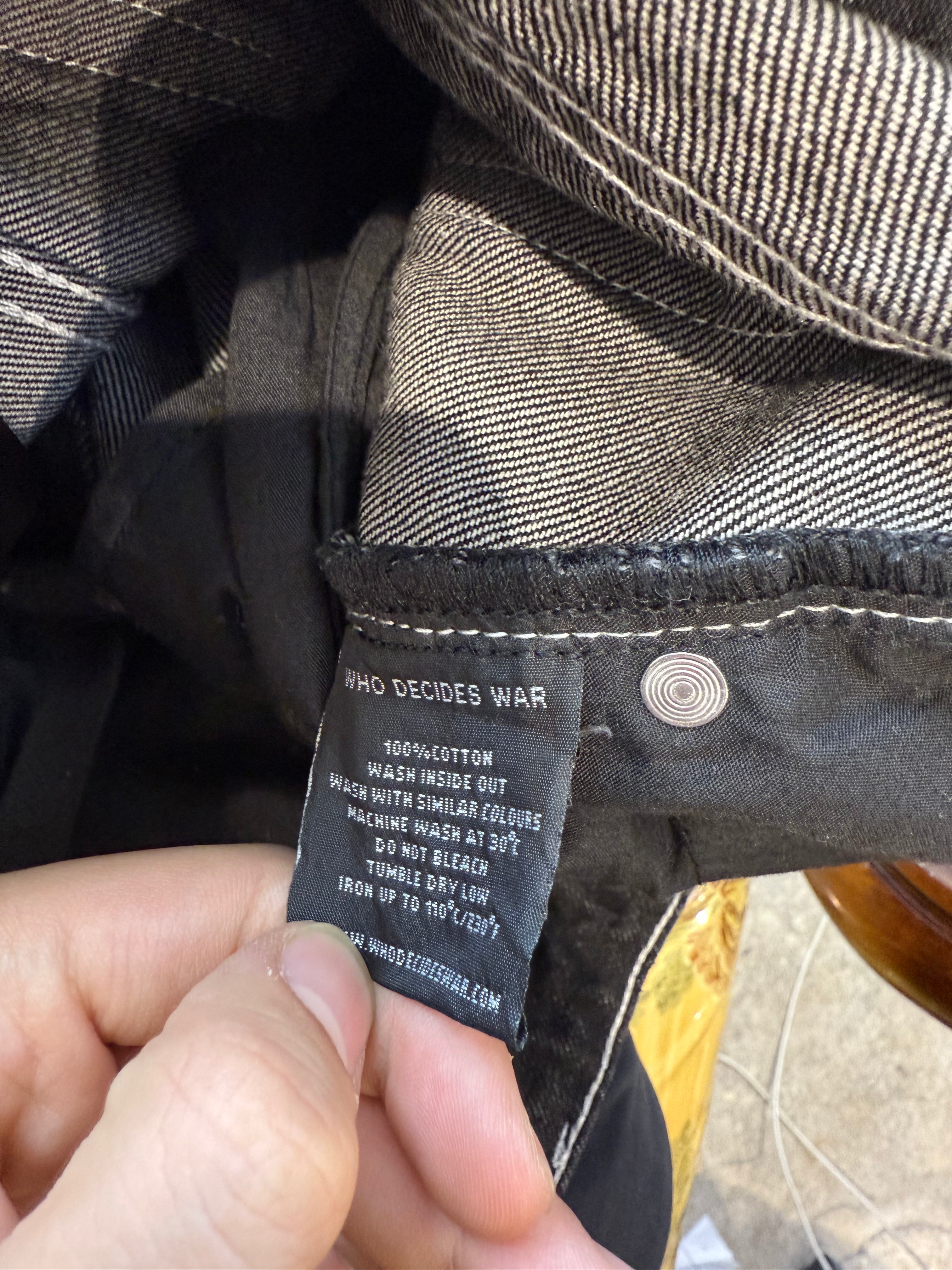 WDW Rhinestone Scripture Black Jeans