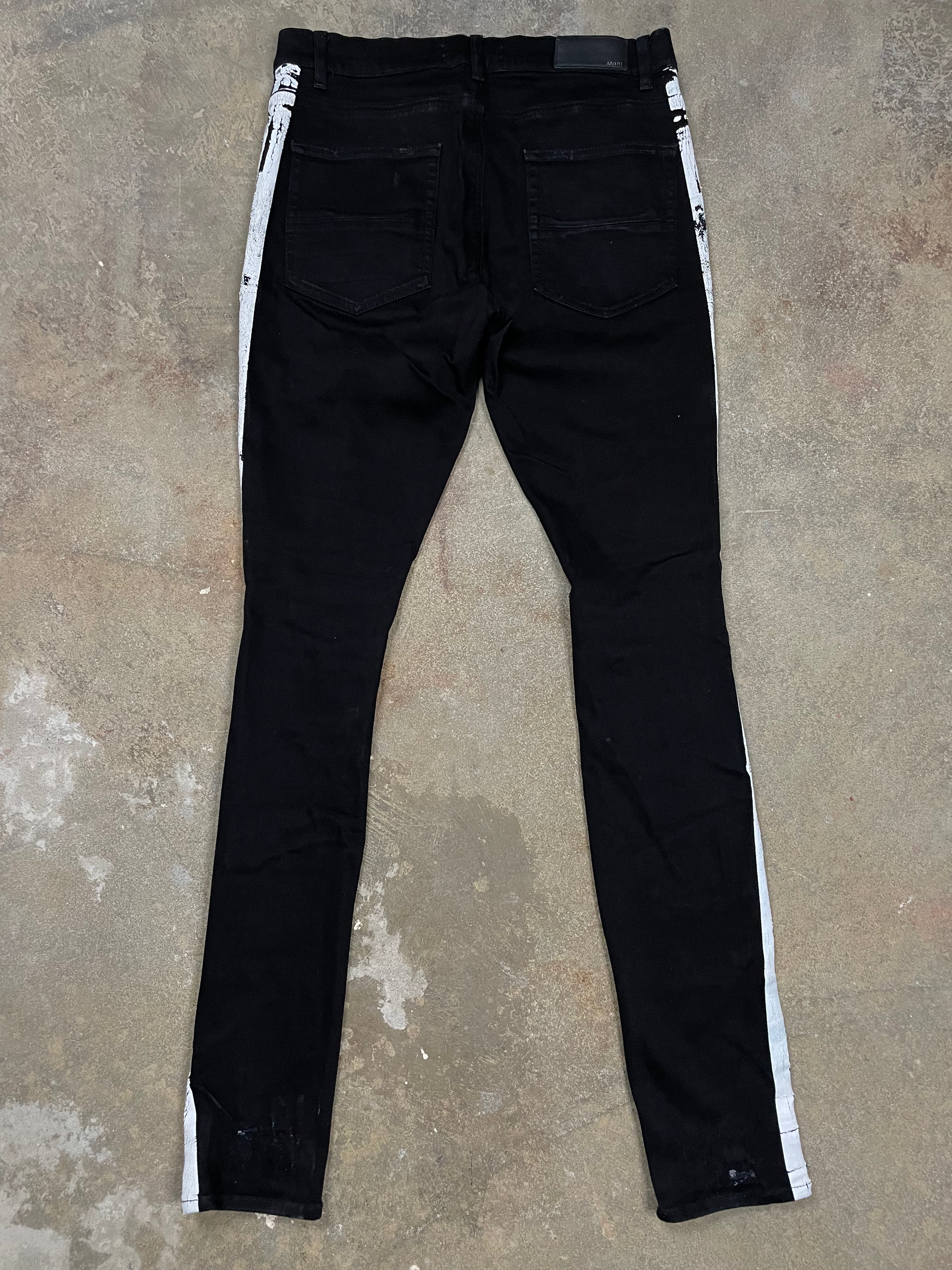 Amiri Jeans Black White Stripe 34 Used