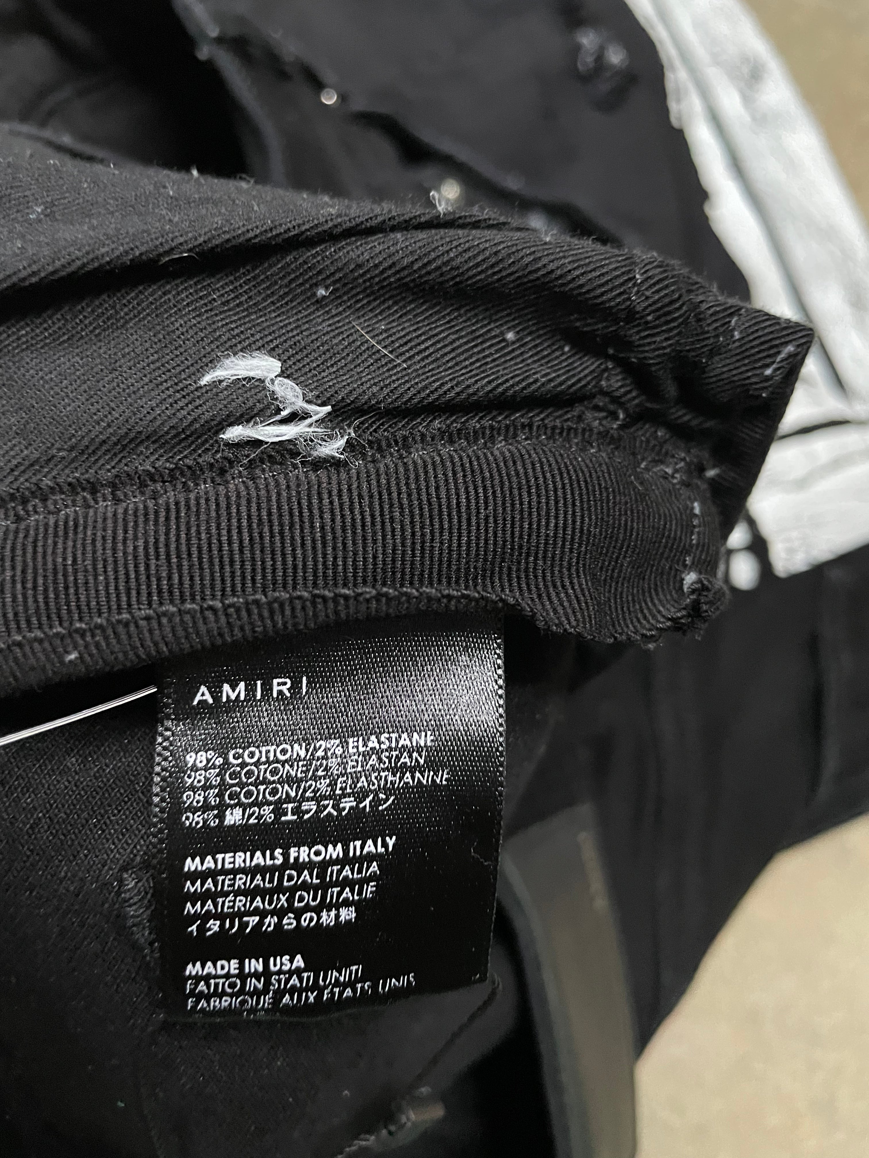 Amiri Jeans Black White Stripe 34 Used