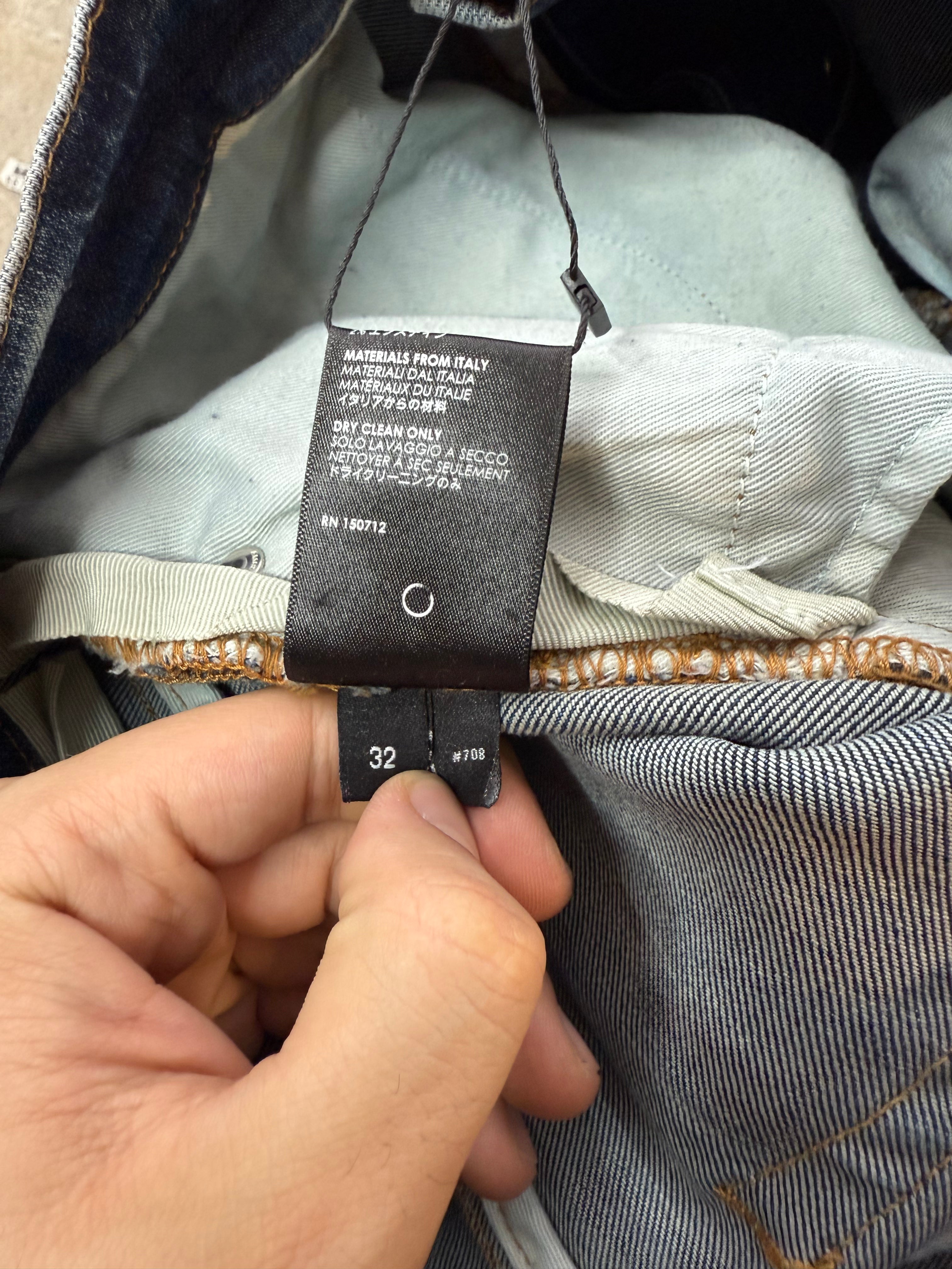 Amiri MX2 Dark Wash Denim Patch Jeans