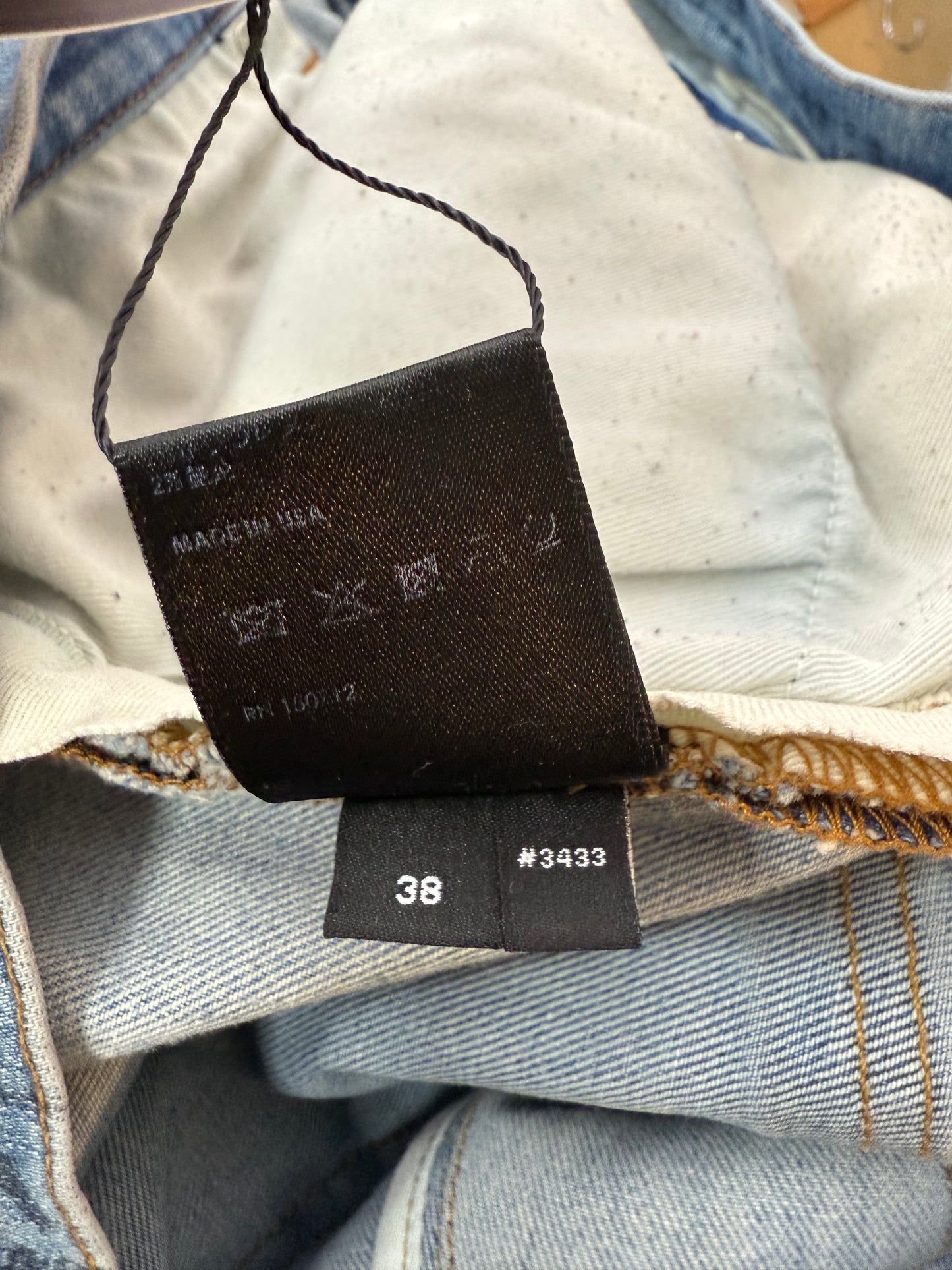 Amiri All Over Thrasher Blue Jeans