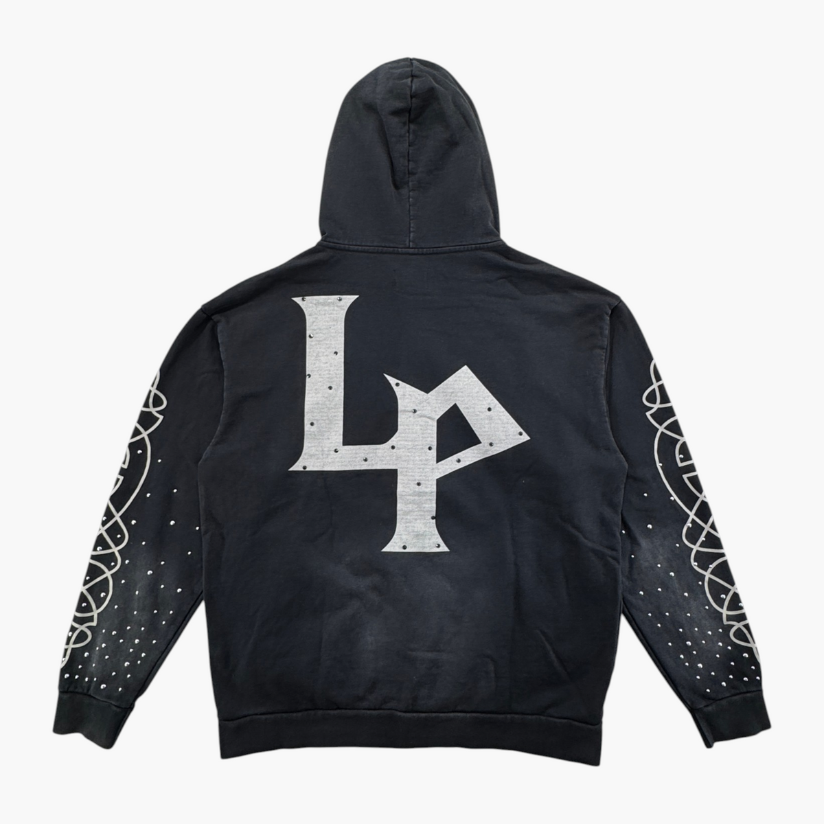 Prevail Studded Black Wash Zip Up