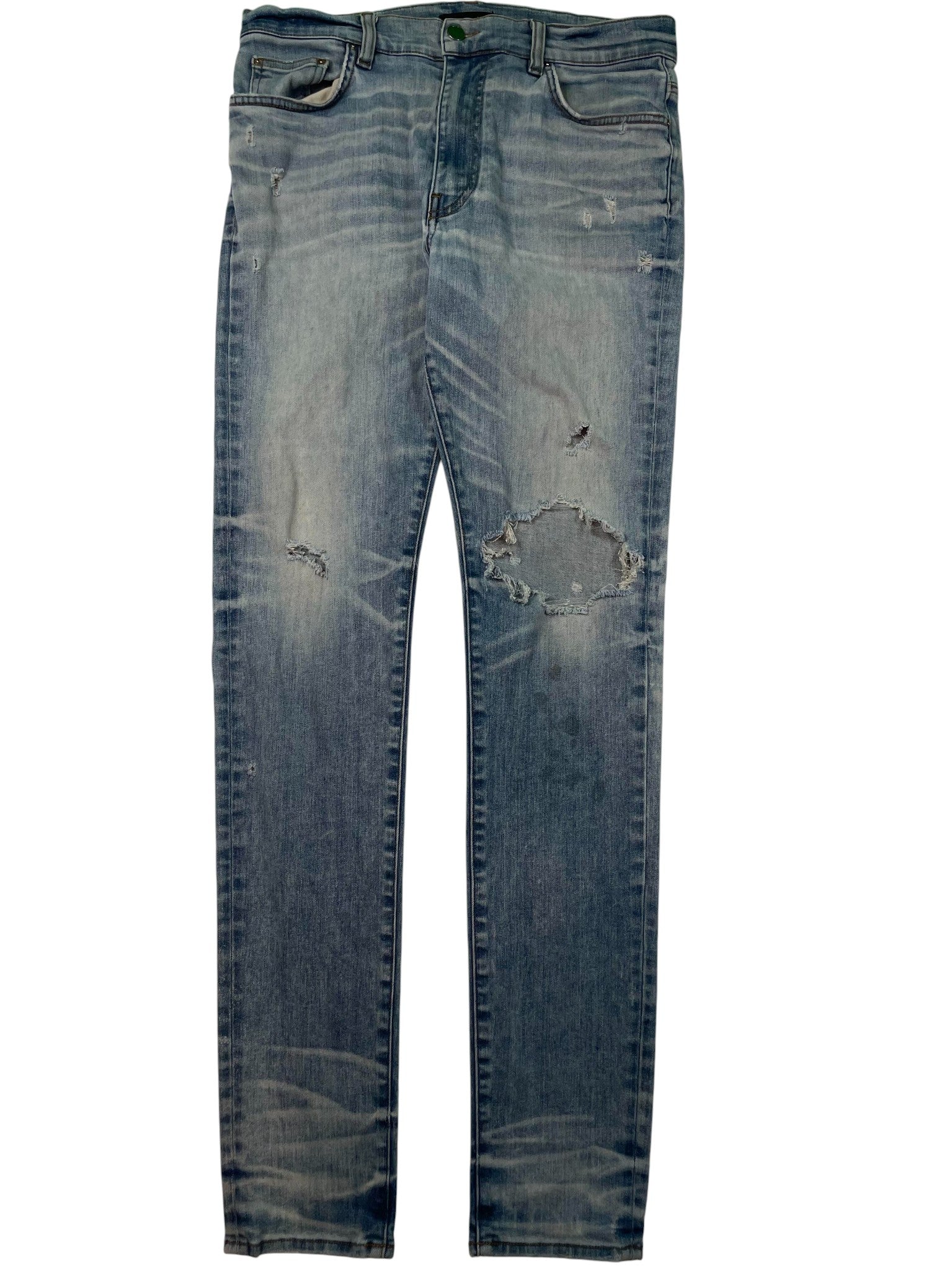 Amiri Light Wash Thrasher Ripped Jeans
