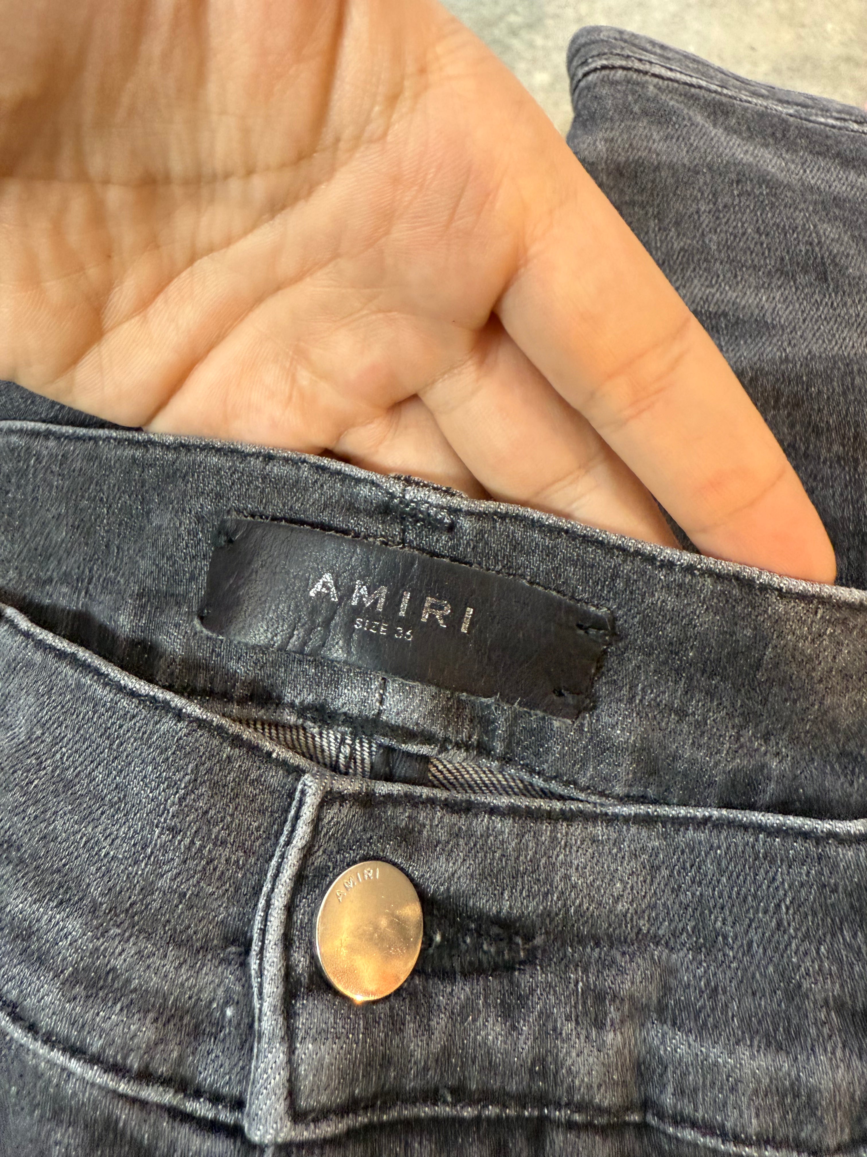 Amiri MX2 Grey & Black Jeans