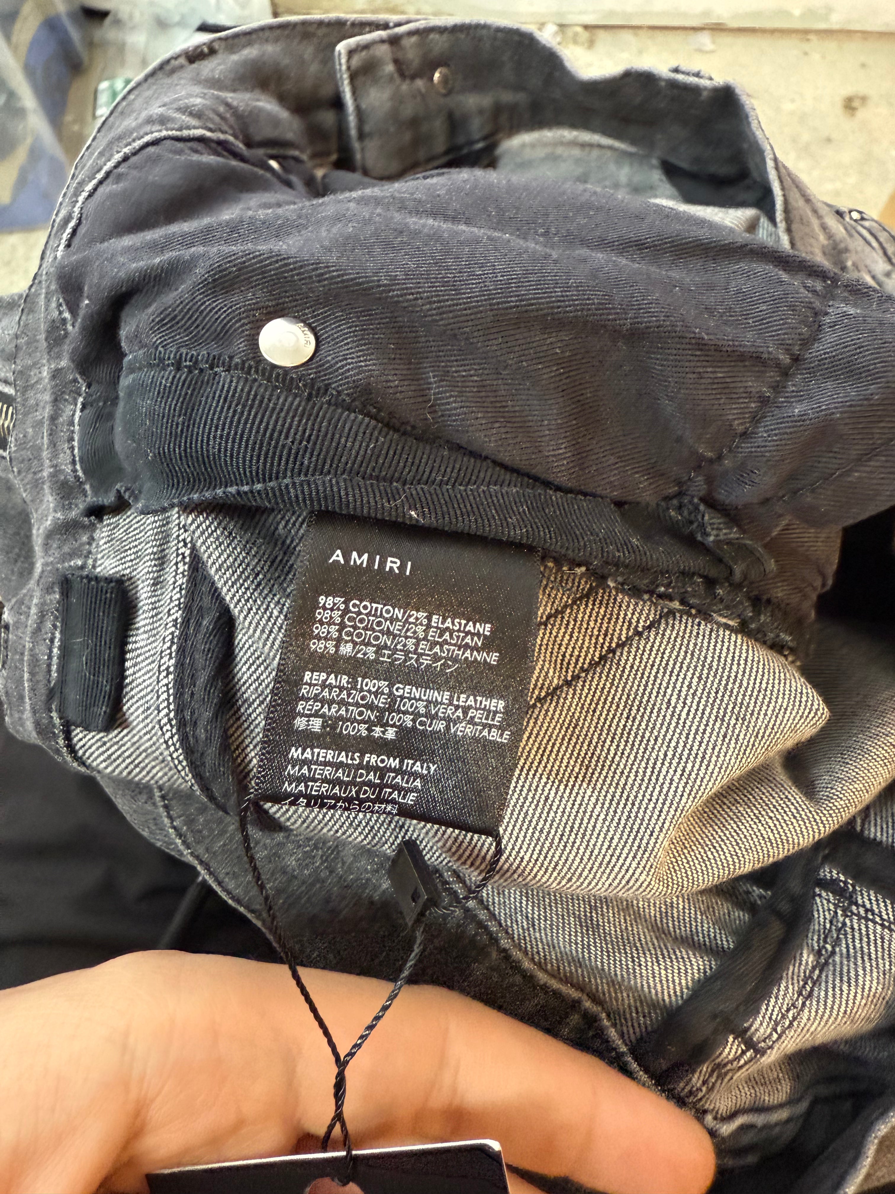Amiri MX2 Grey & Black Jeans