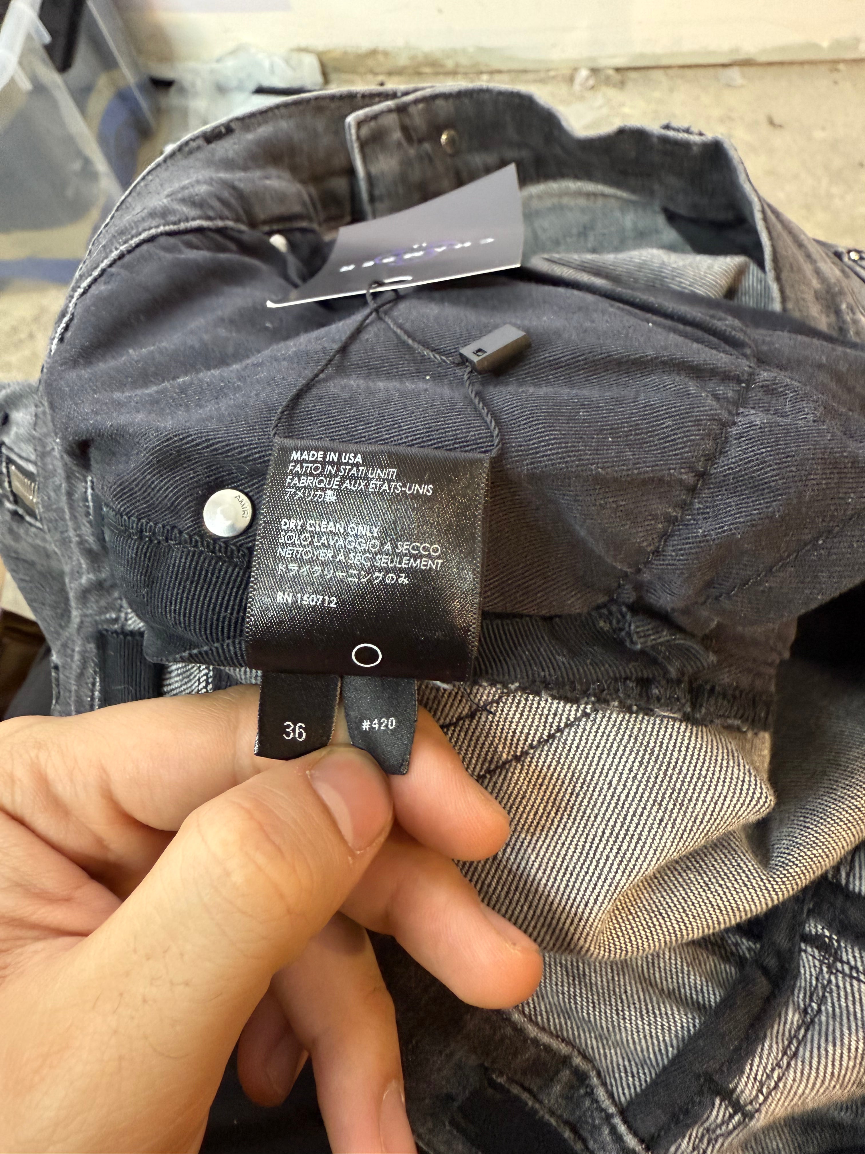 Amiri MX2 Grey & Black Jeans