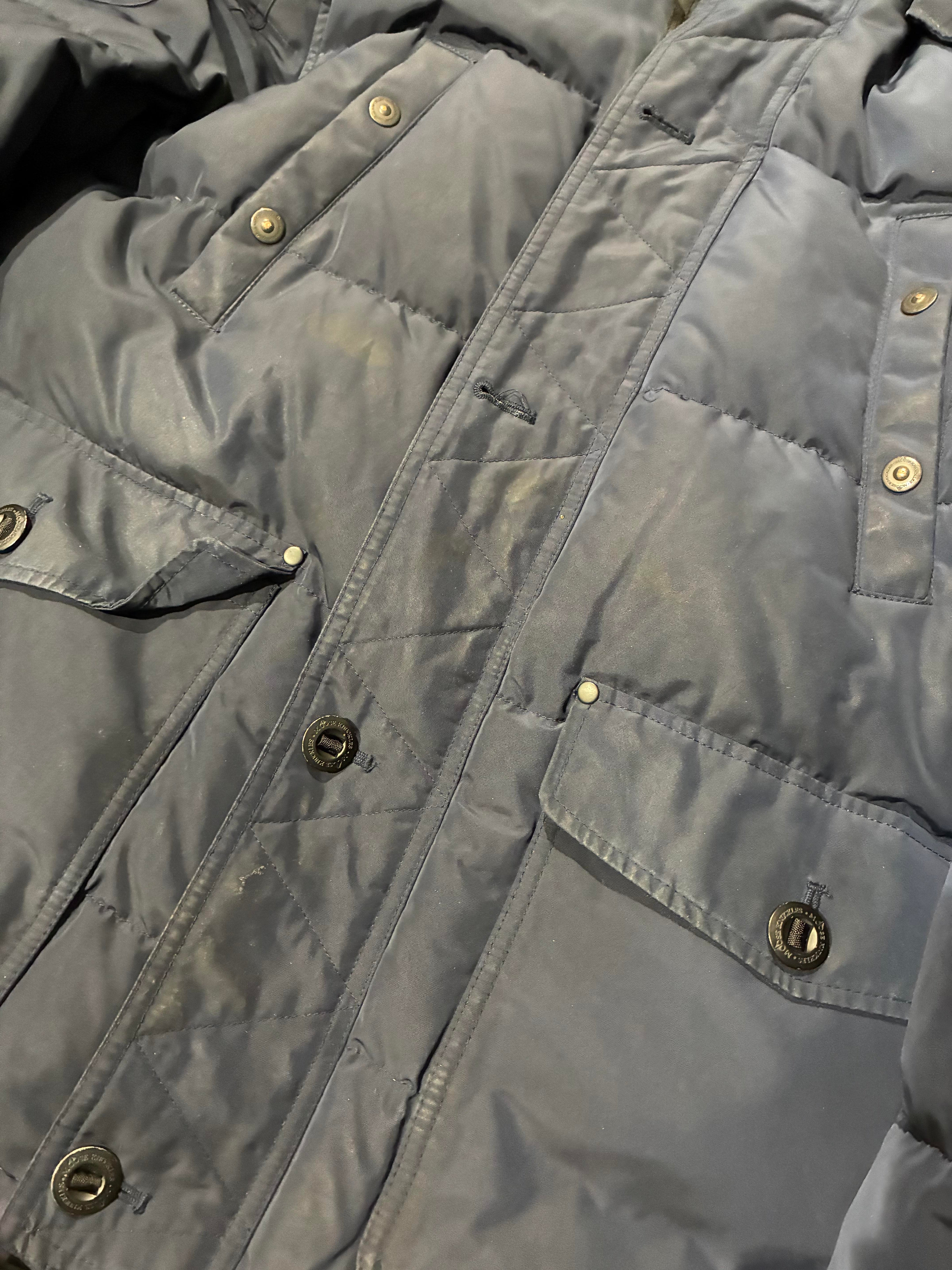 Moose Knuckles Fur Puffer Navy Jacket