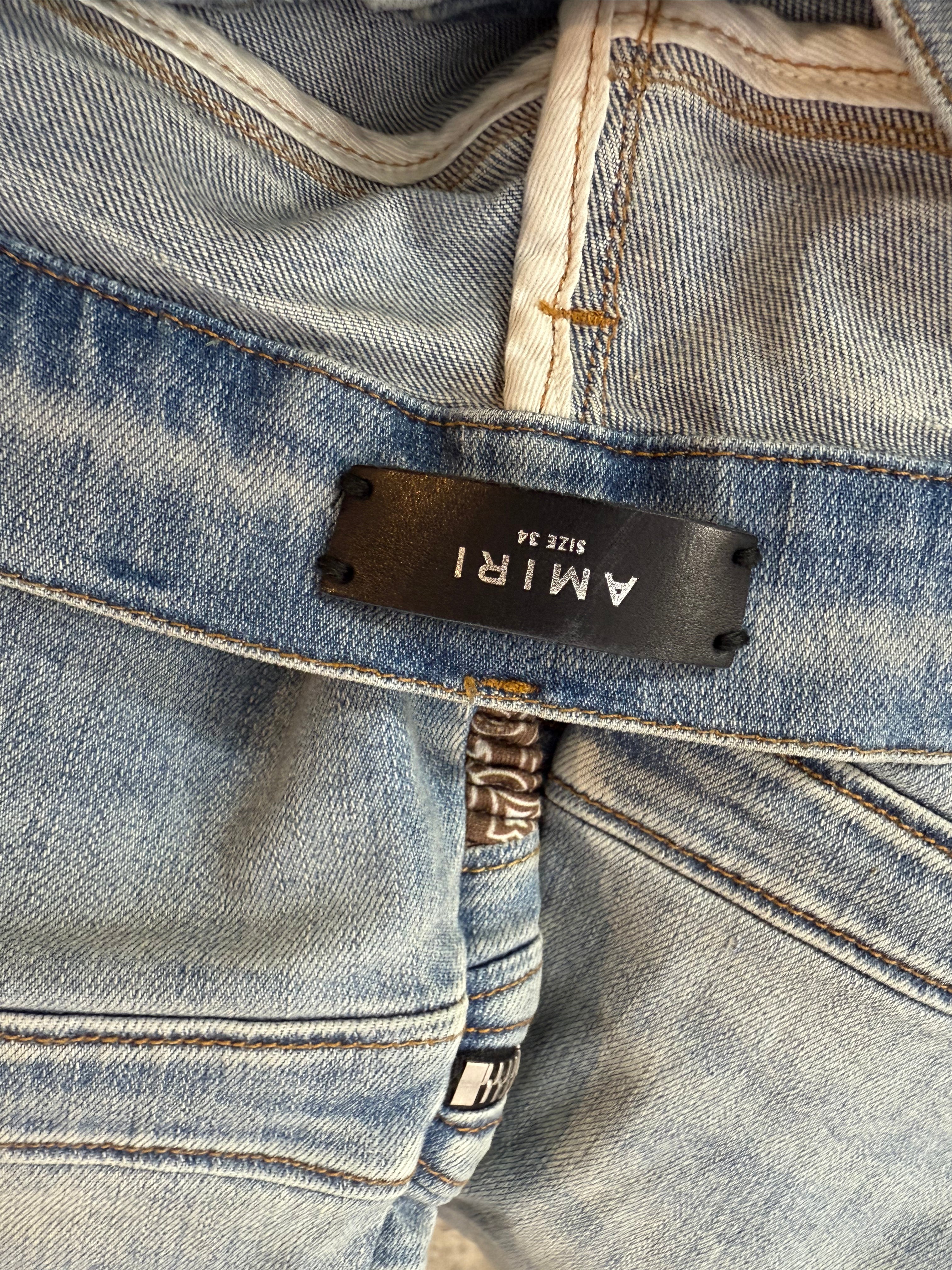 Amiri MX2 Blue & Brown Paisley Patch 34