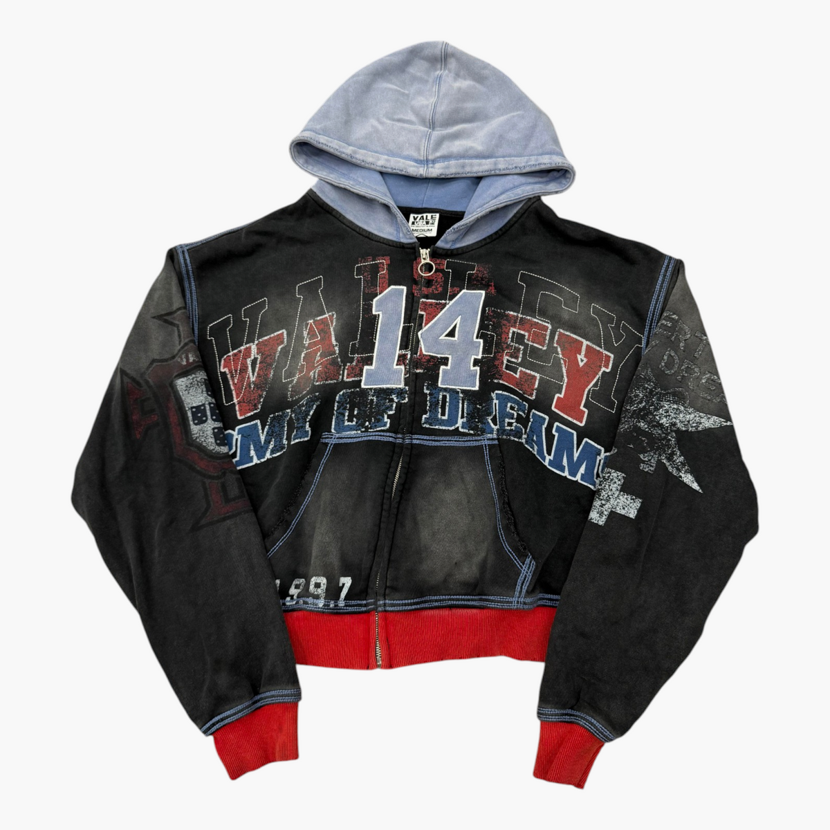 Vale 14 Blue & Red Zip Up