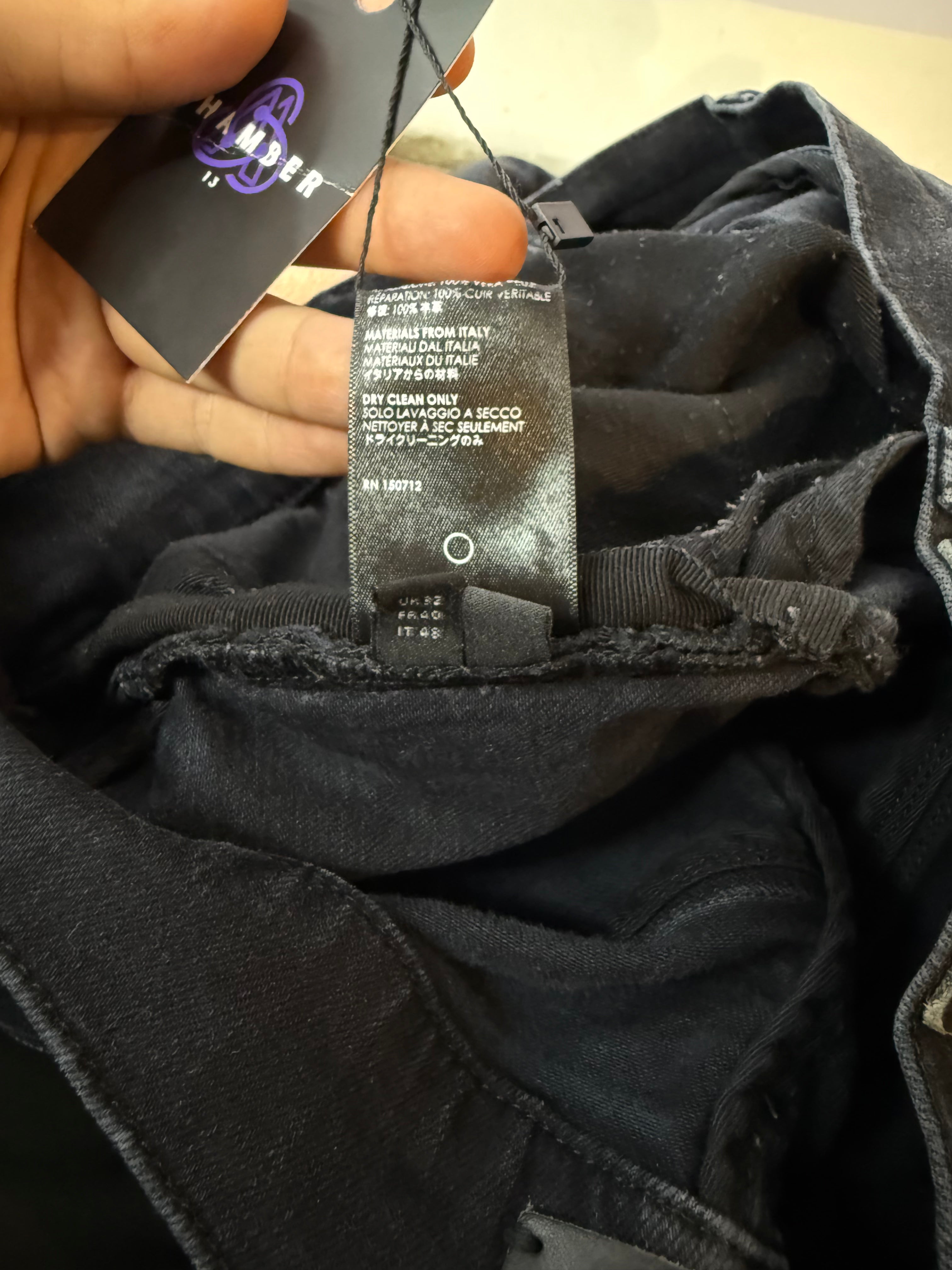 Amiri Old English Black Jeans