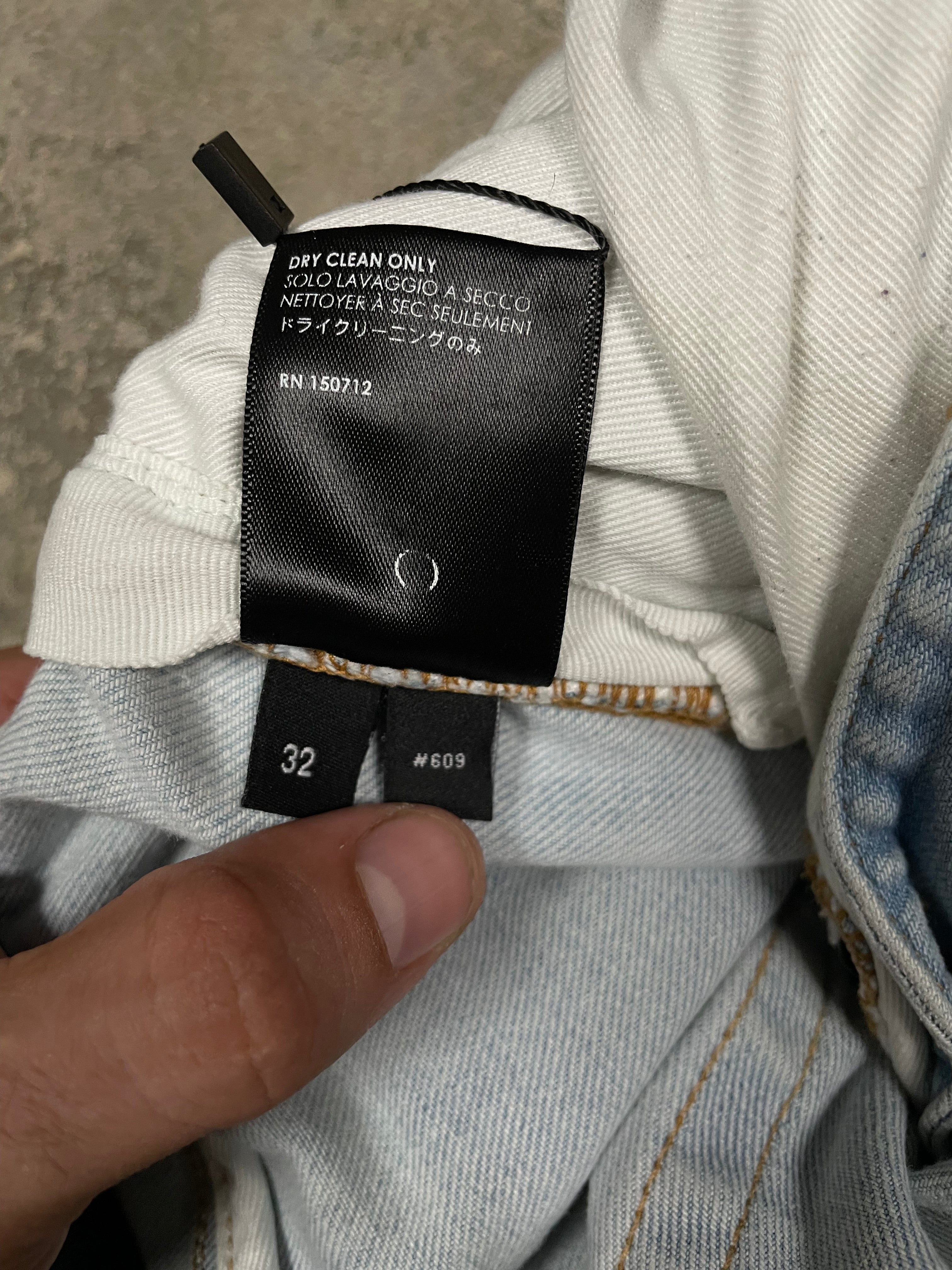 Amiri MX2 Paisley Patch Light Wash & Black Jeans