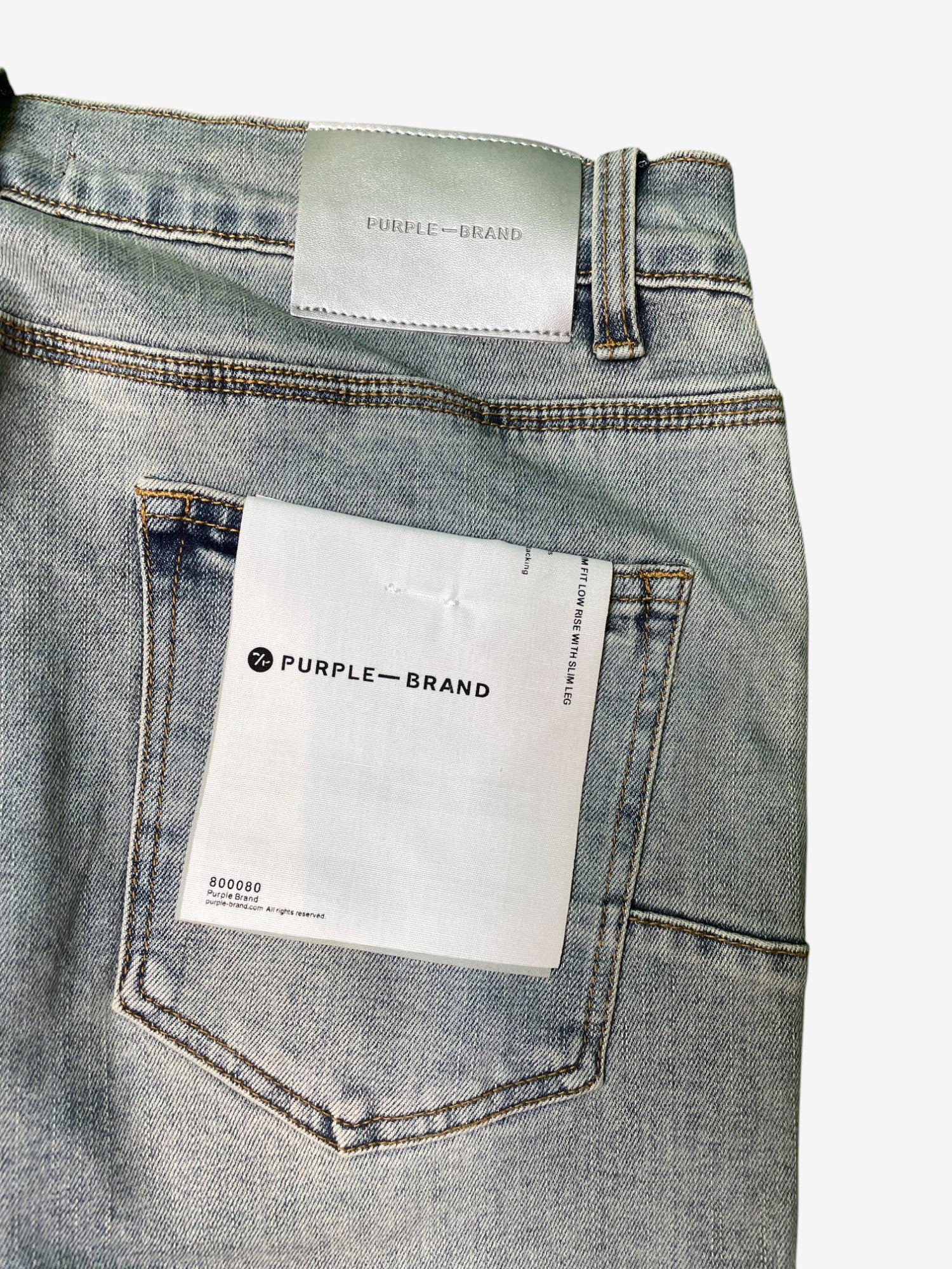 Purple Brand "Shine" Light Wash Blue Jeans