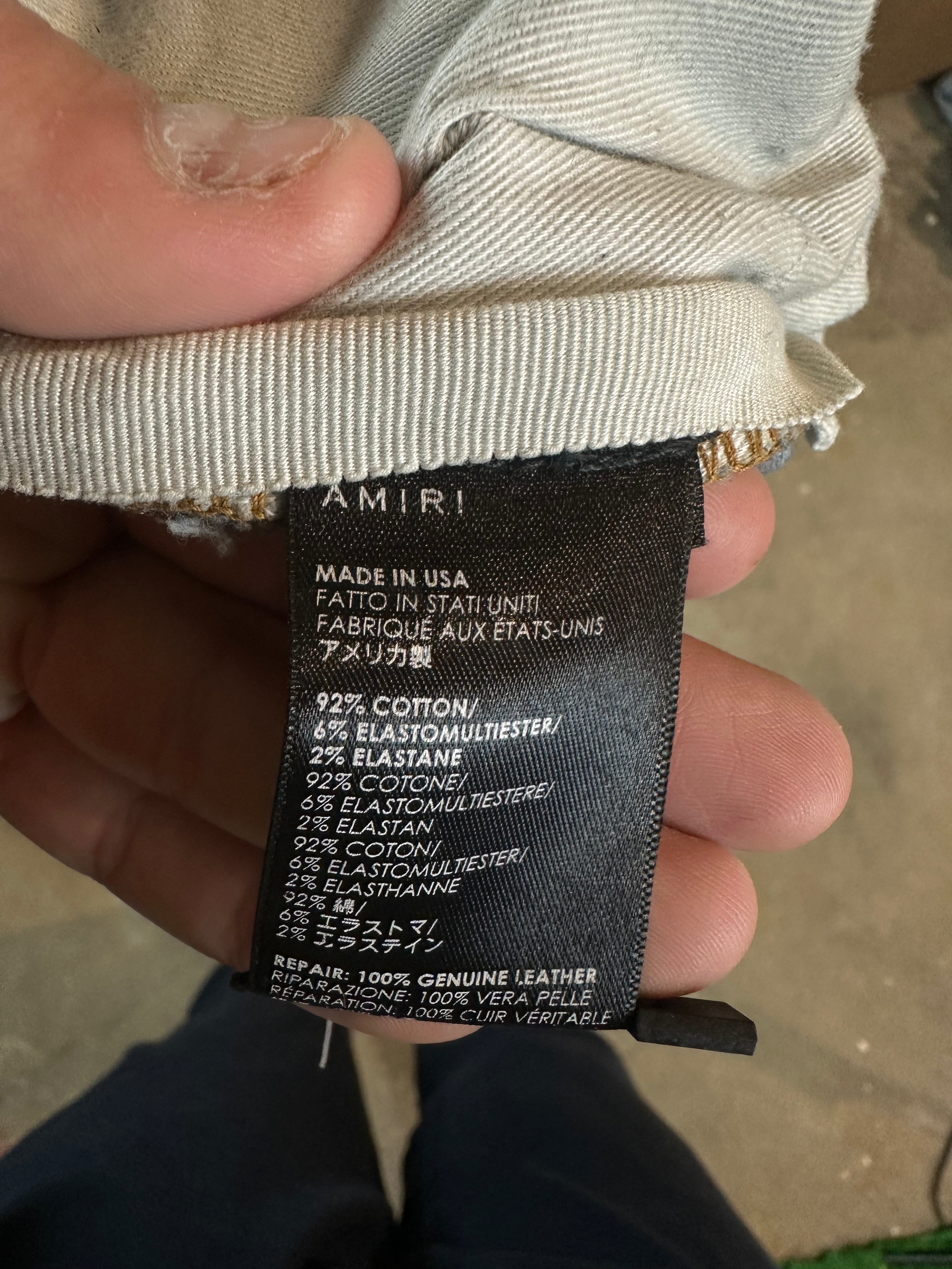 Amiri 'Old English' Light Wash Jeans