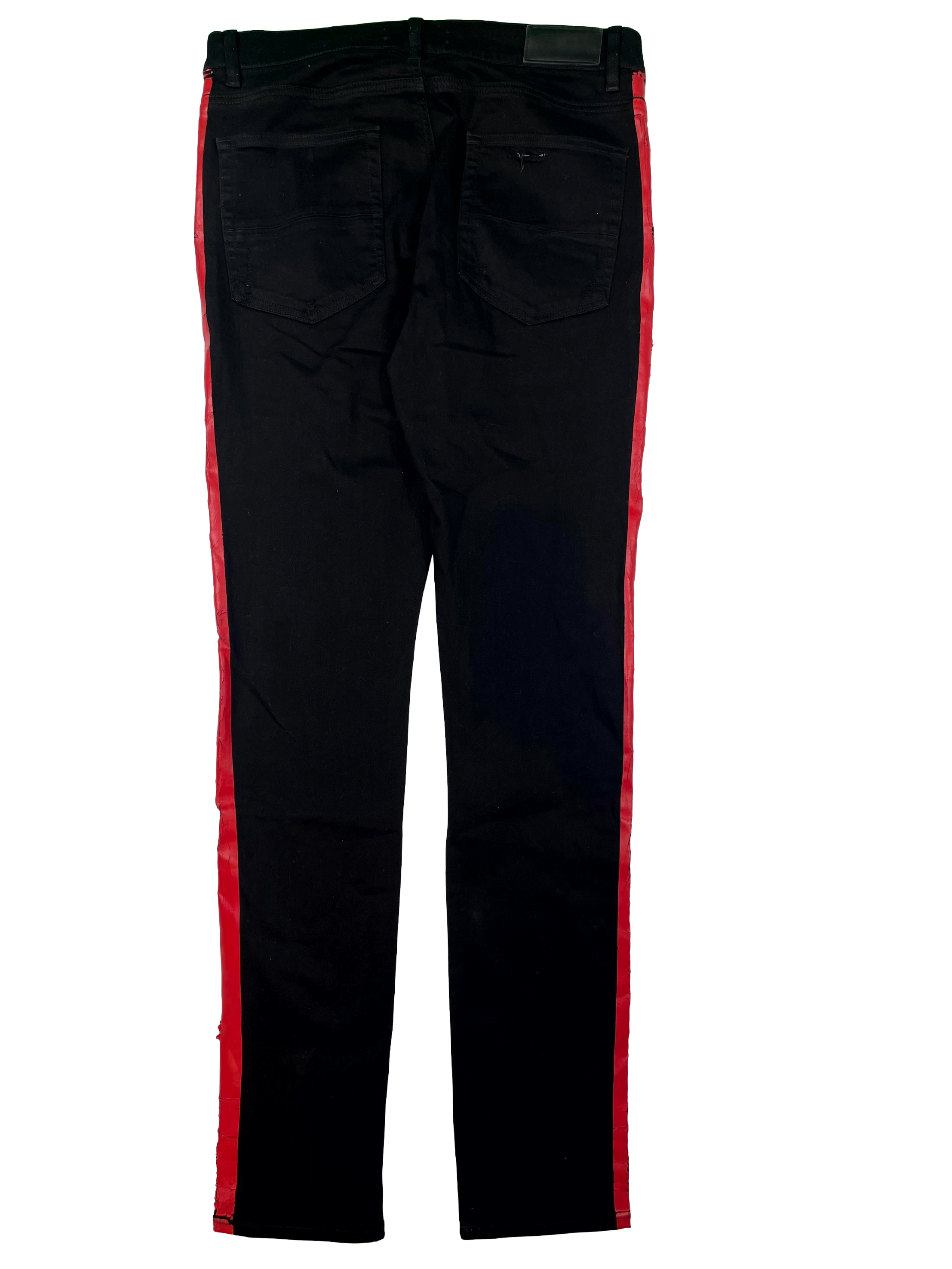 Amiri Black & Red Stripe Jeans