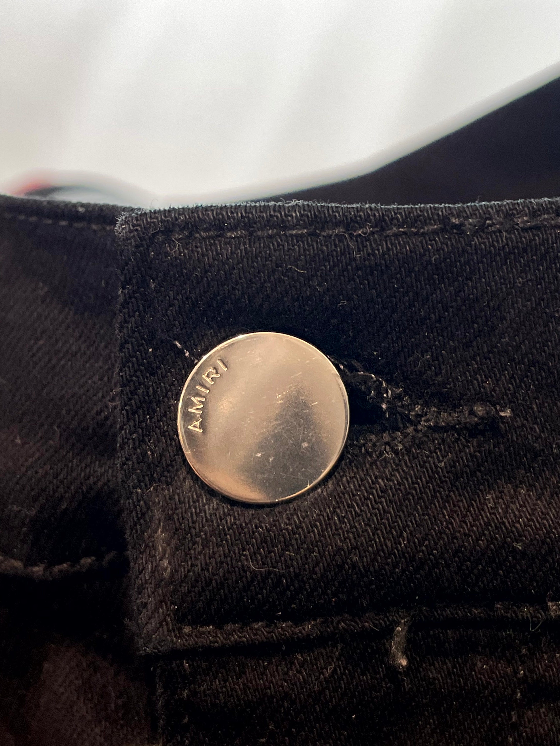 Amiri Black & Red Stripe Jeans