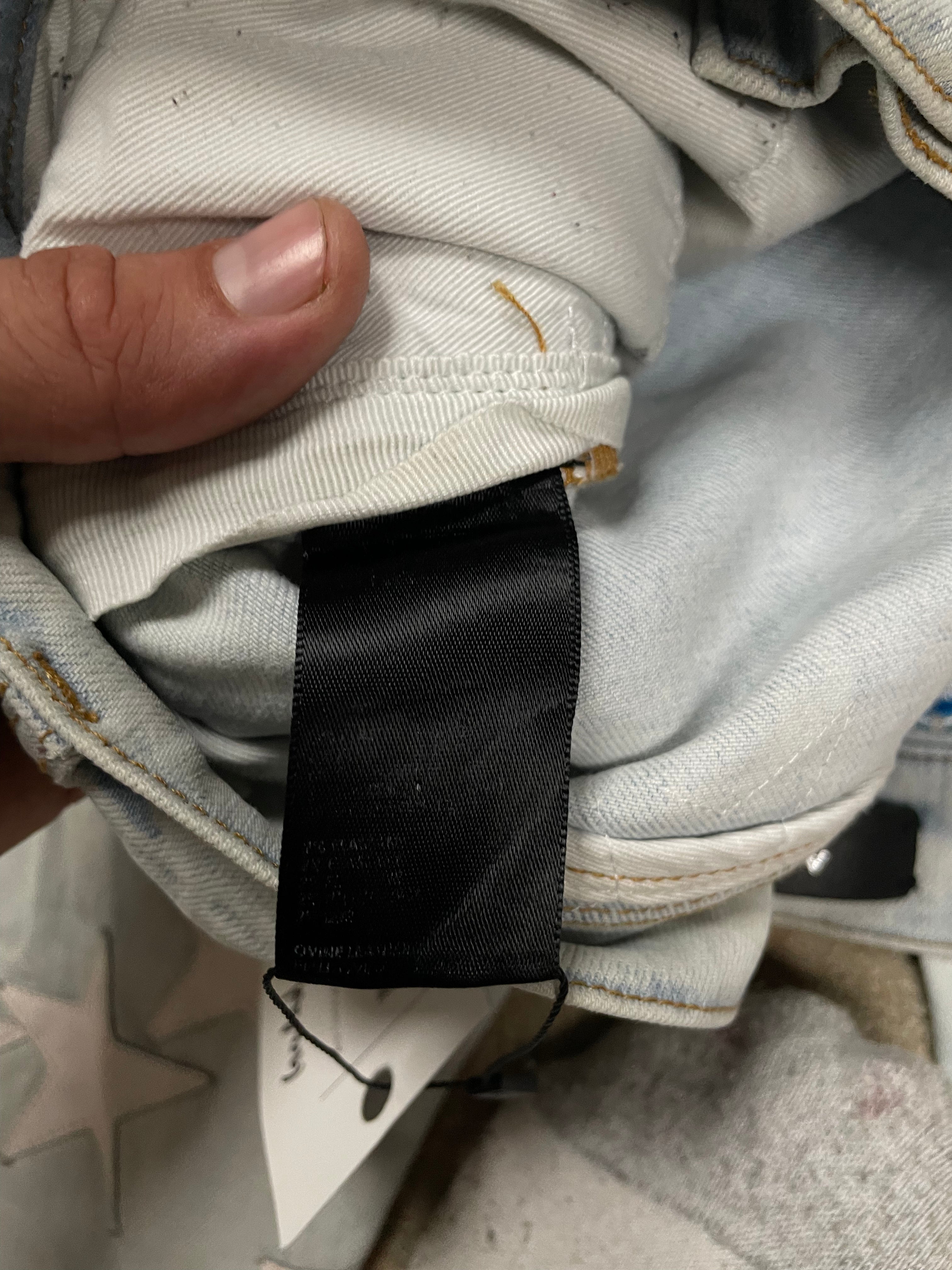 Amiri Chemist Light Wash White Stars Jeans