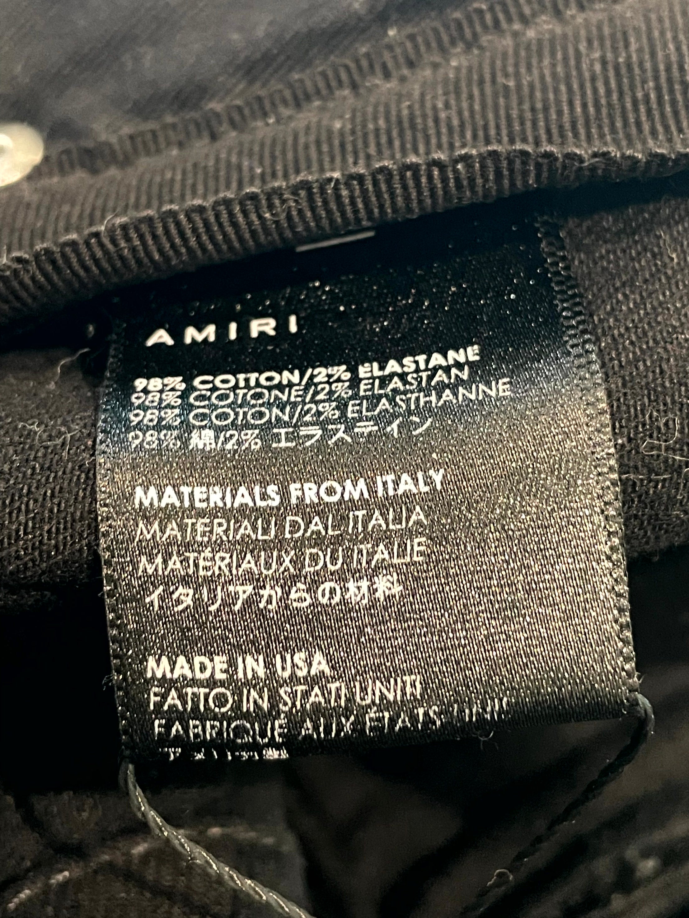 Amiri Black & Red Stripe Jeans