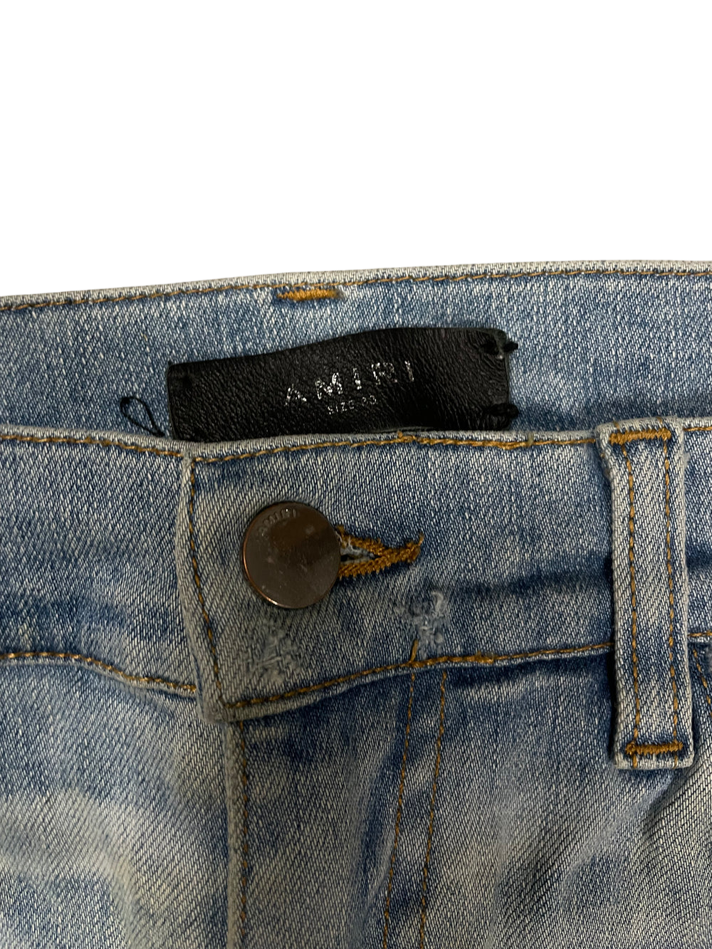 Amiri Jeans Stripe Light Wash & White Jeans