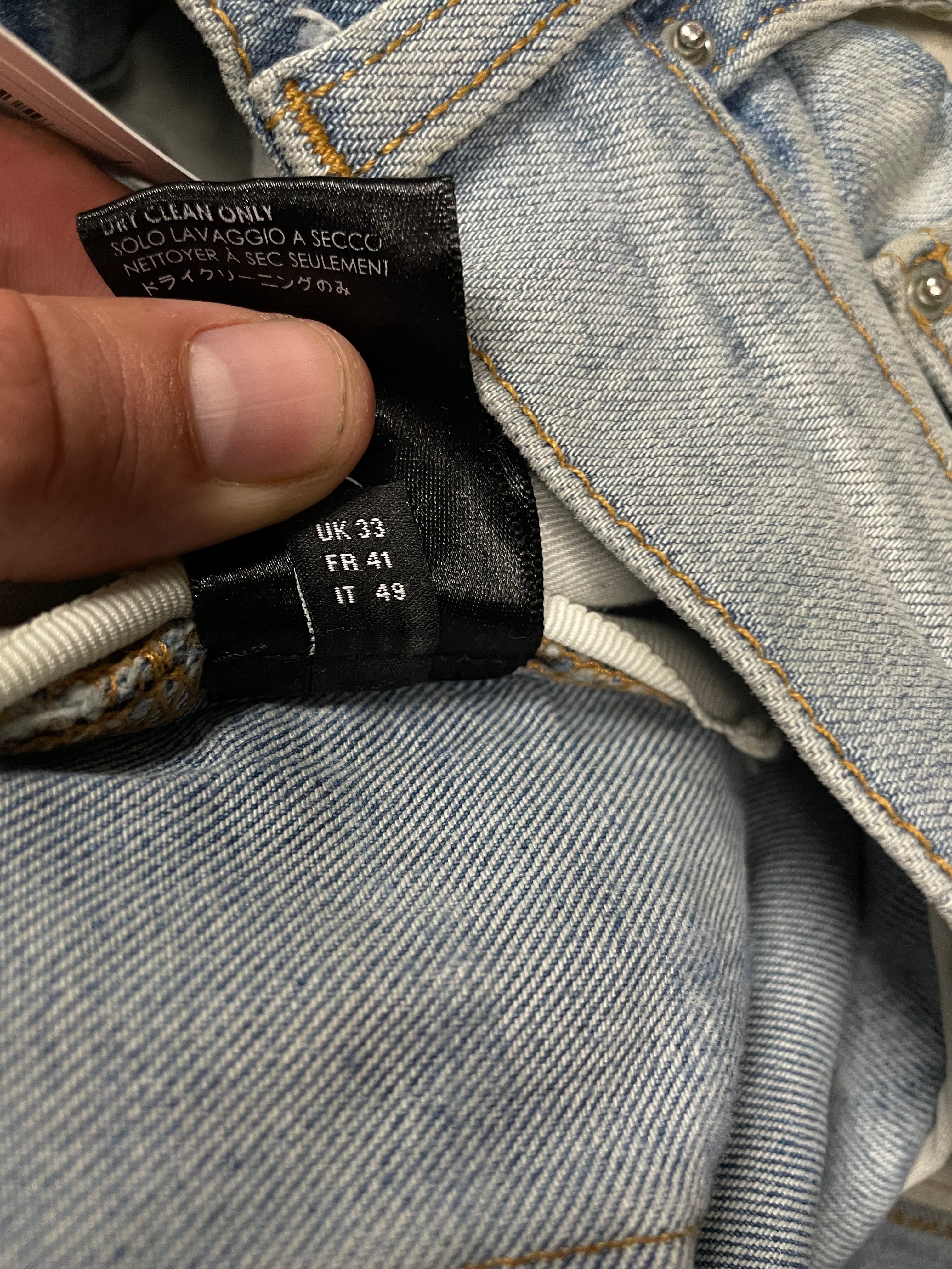 Amiri Jeans Stripe Light Wash & White Jeans